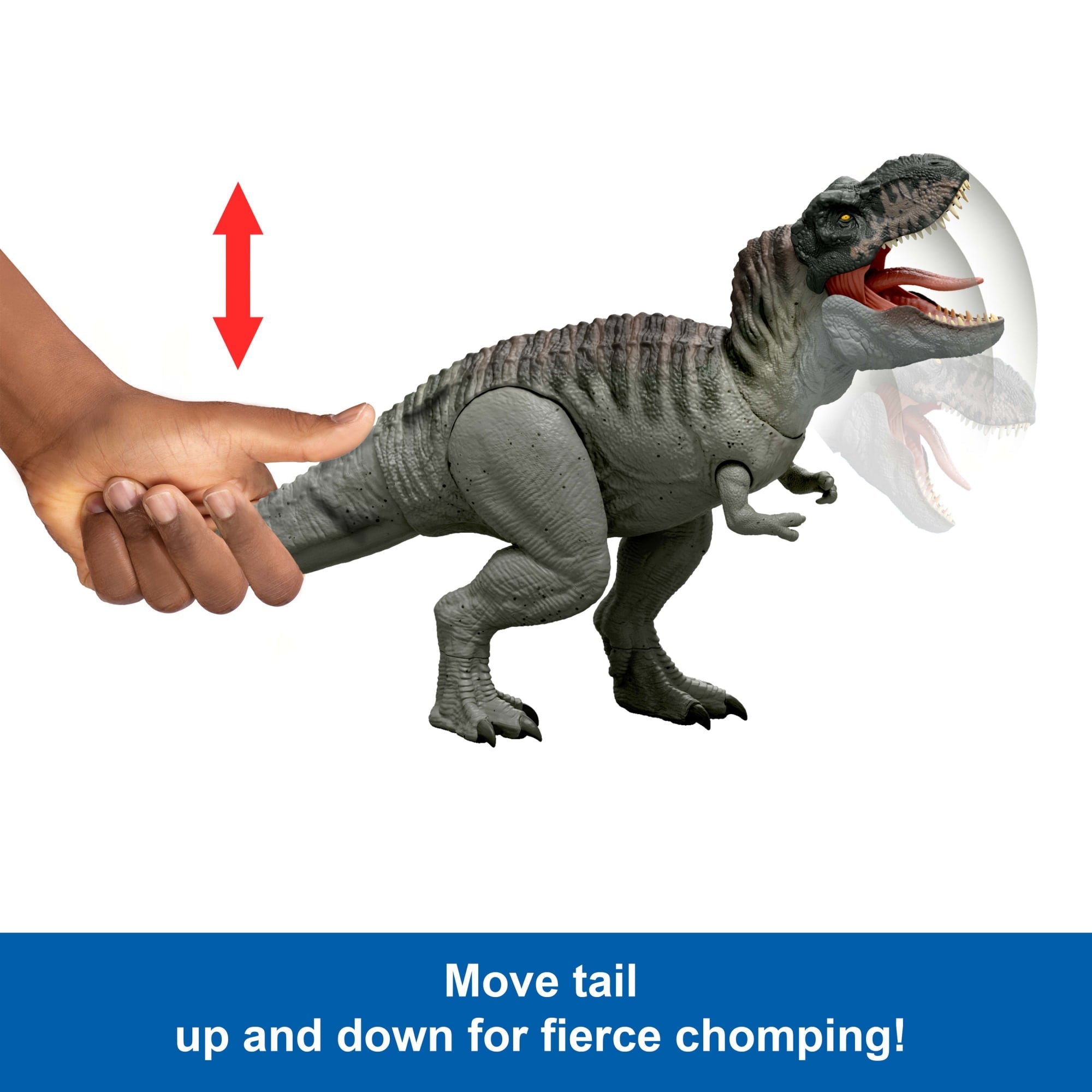 Jurassic World Rebirth Power Devour Tyrannosaurus Rex Dinosaur Figure, Constant Chomp Lights & Sound