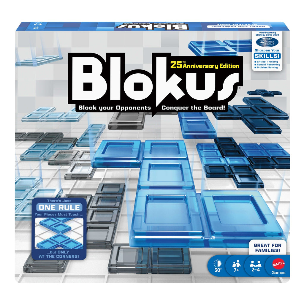Blokus Strategy Family Board Game 25Th Anniversary Edition With Just One Rule For 2-4 Players