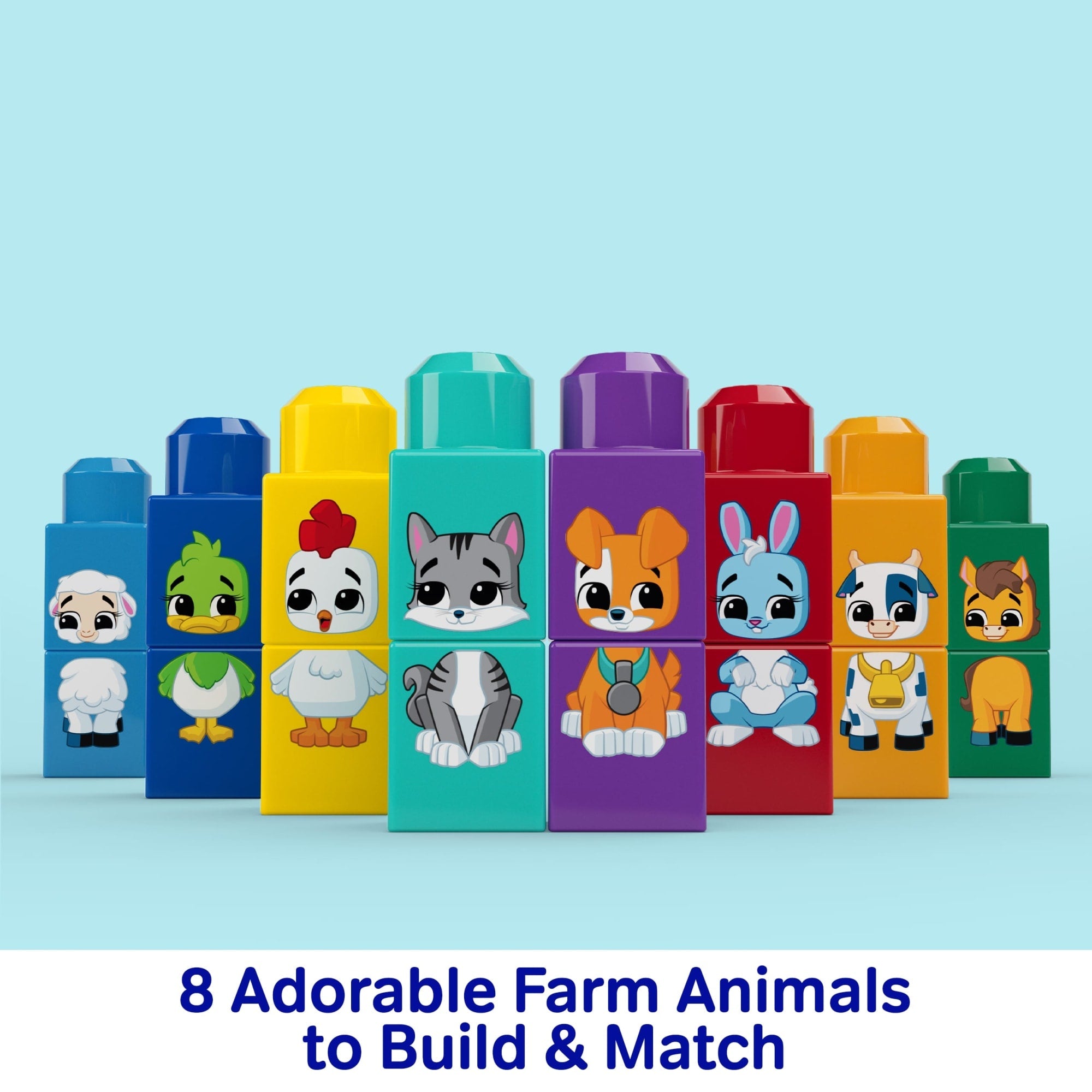 MEGA BLOKS First Builders Build & Match Animal Tractor Block Toy (30 Pieces) For Toddler