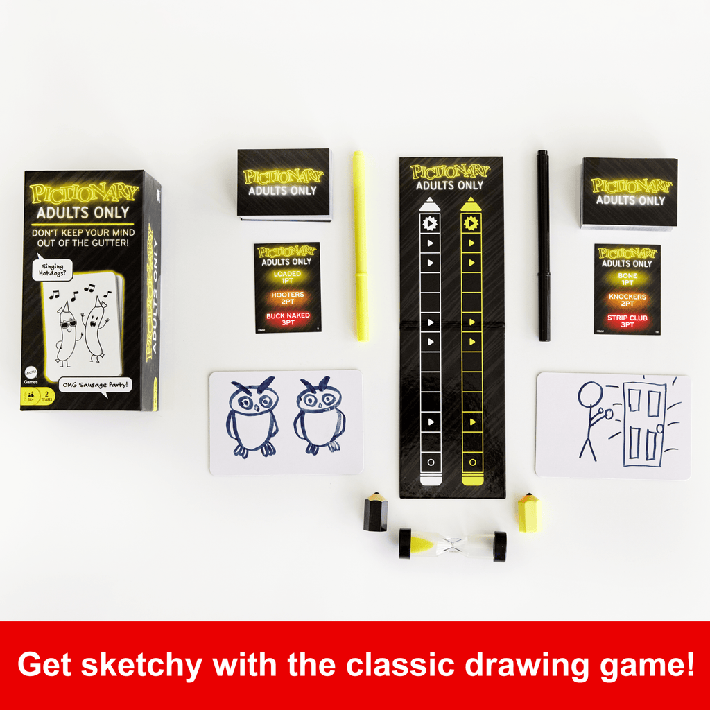 Pictionary Adults Only Party Game For Adults And Game Night, Drawing Game With Silly Sketches