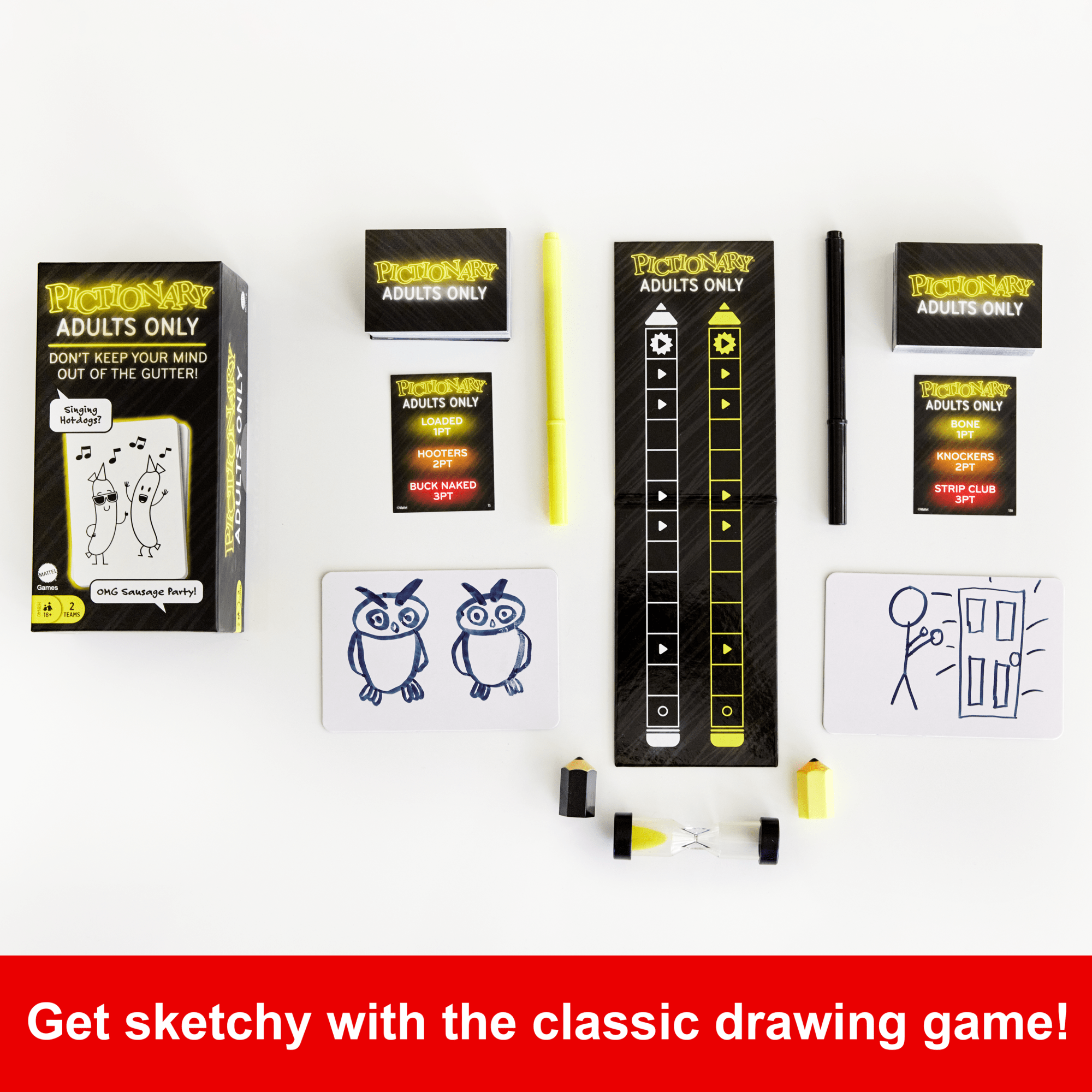 Pictionary Adults Only Party Game For Adults And Game Night, Drawing Game With Silly Sketches