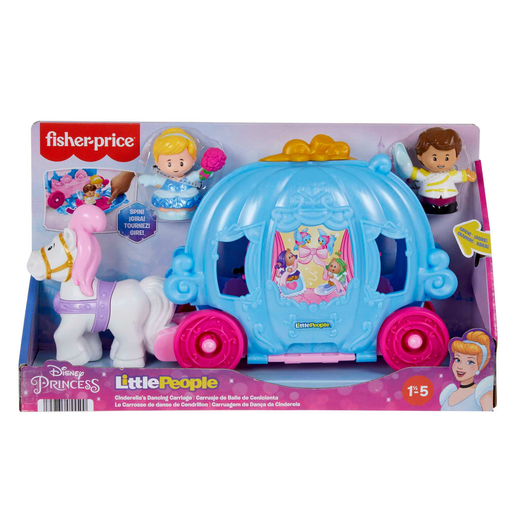 Disney Princess Cinderella's Dancing Carriage Playset By Little People
