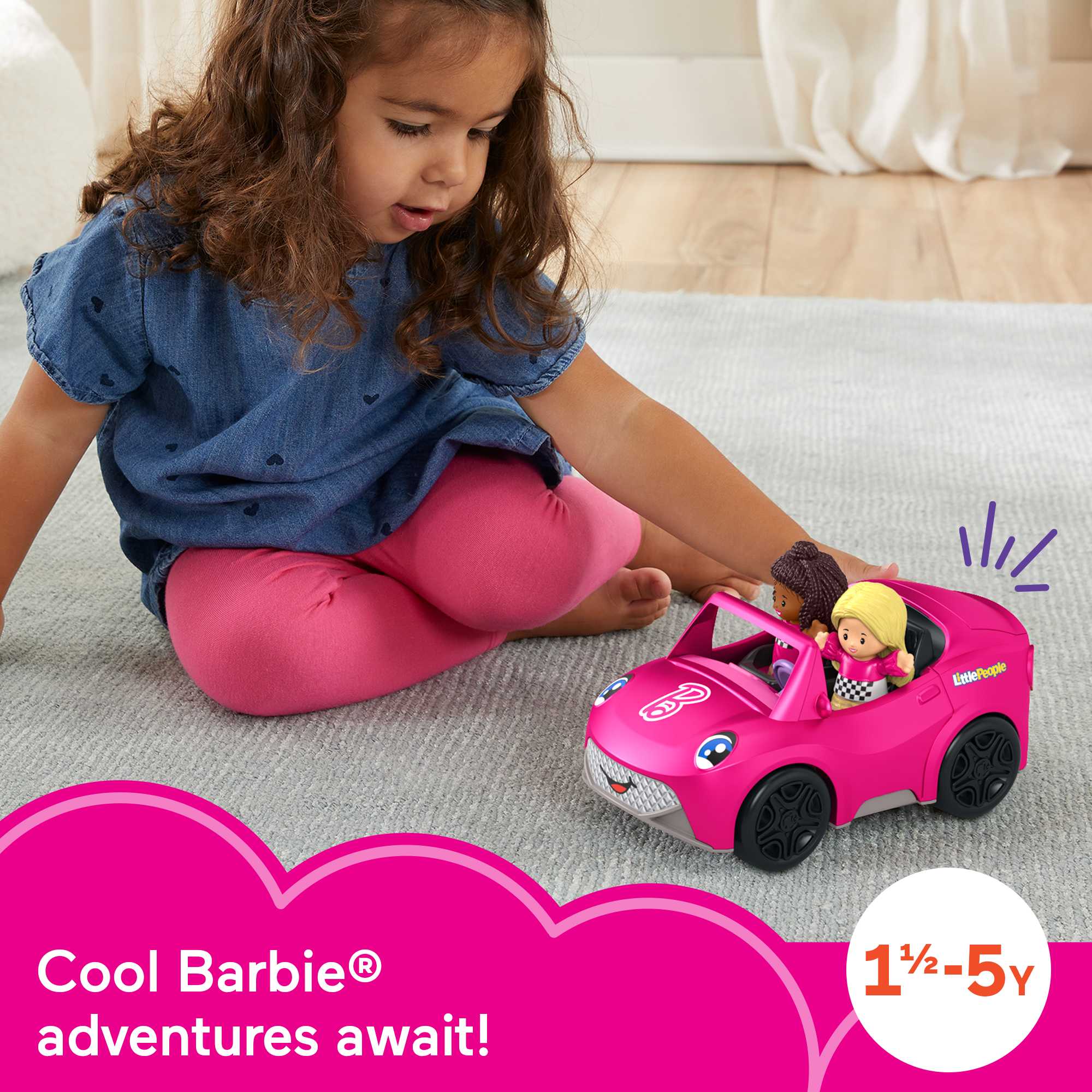 Barbie Convertible Vehicle And Figure Set By Little People