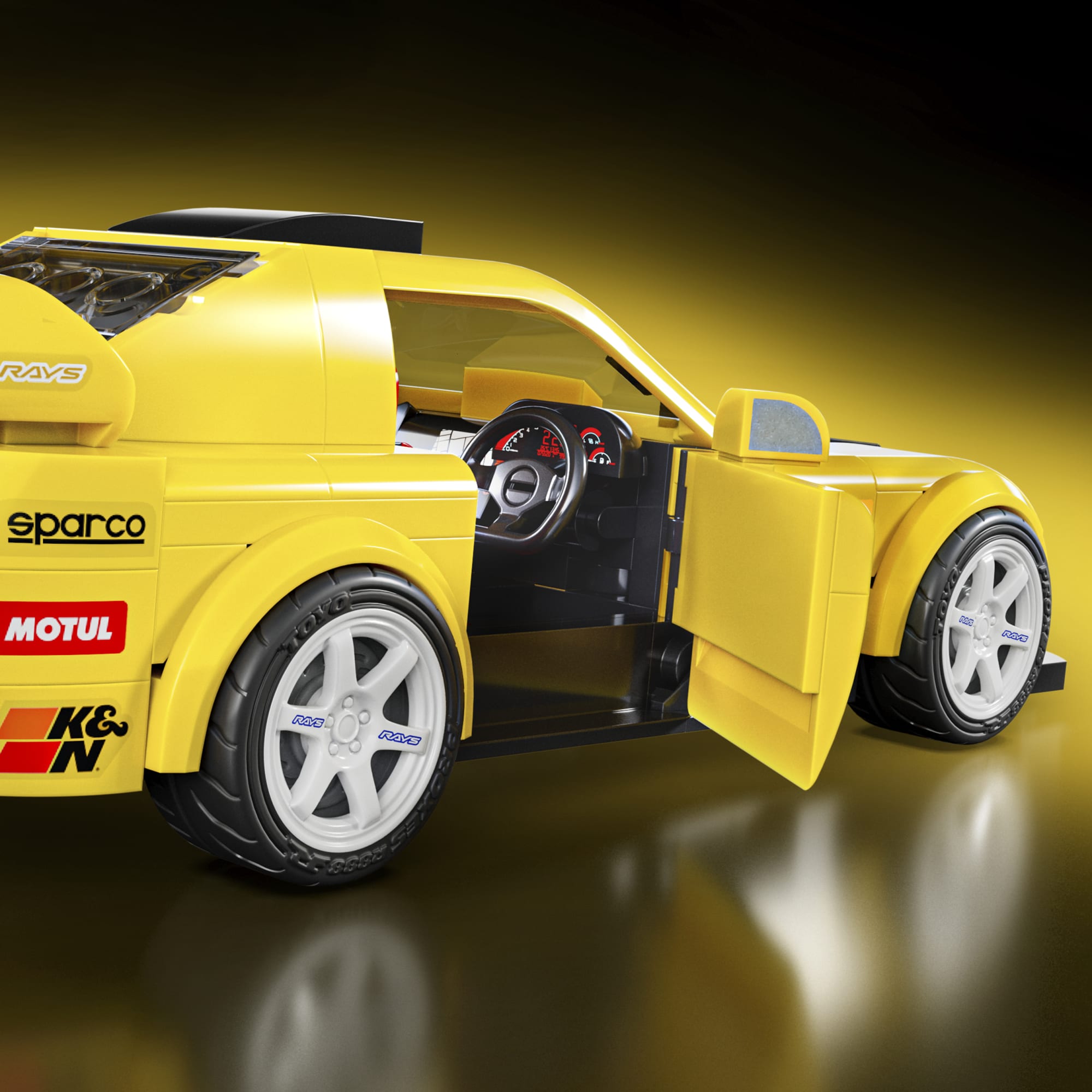 Mattel Brick Shop Hot Wheels ’07 Honda S2000 Building Toy Kit (257 Pieces), For Collectors | Mattel