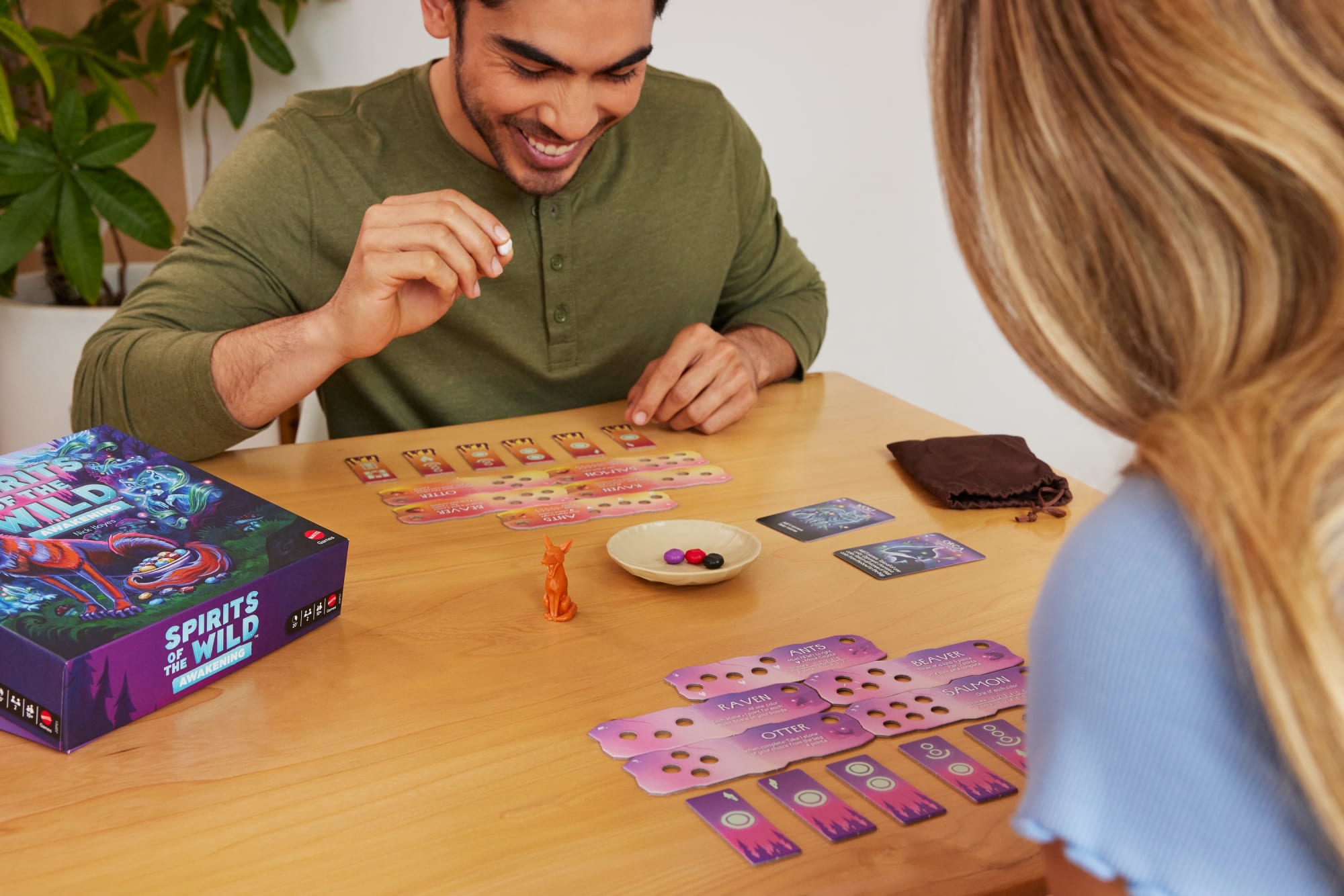 Spirits Of The Wild: Awakening Relaxing, Light Strategy Board Game With Beautiful Art For 2 Players