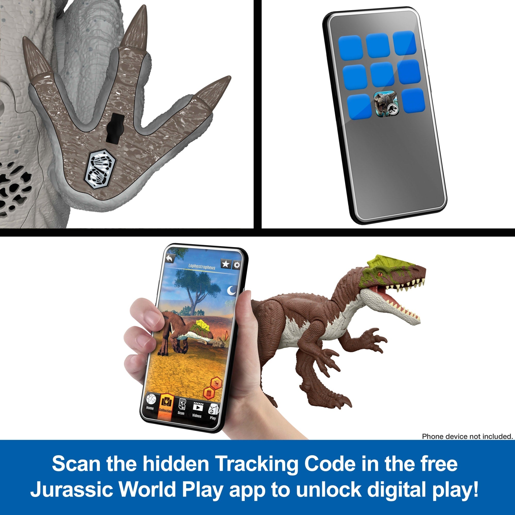 Jurassic World Rebirth Wild Roar Baryonyx Dinosaur Toy, Tail Controlled Attack Chomp & Sound