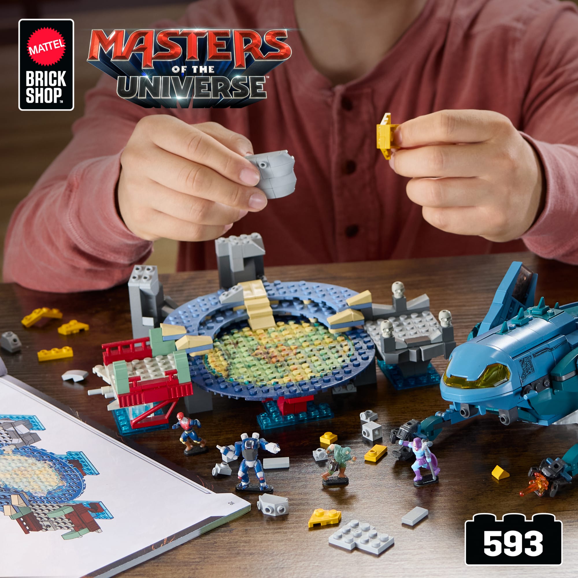 Mattel Brick Shop Masters Of The Universe Attack Of The Collector Building Toy Kit (594 Pieces), For Collectors