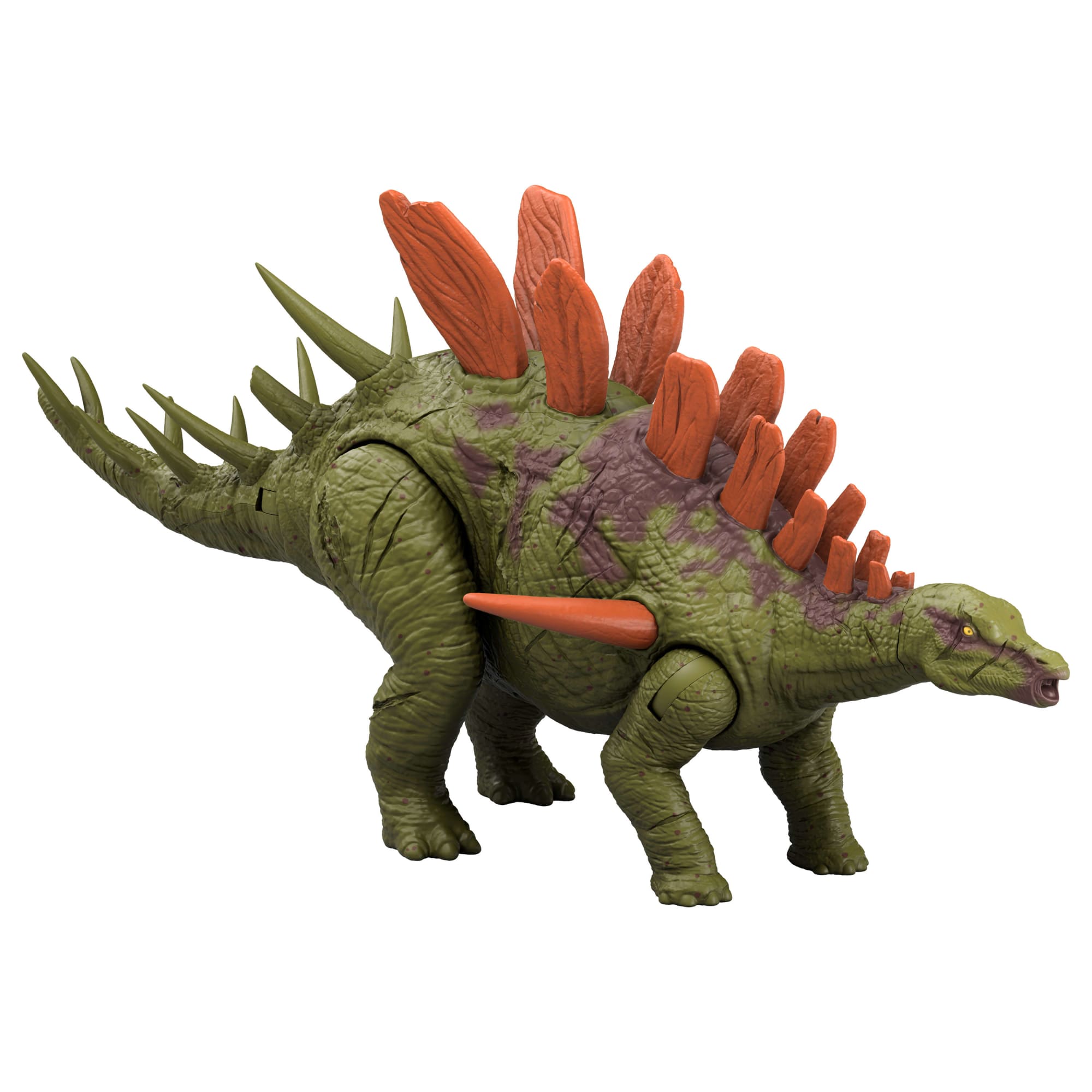 Jurassic World Chaos Theory Wild Roar Kentrosaurus Action Figure, Strike Attack & Sound Dinosaur Toy