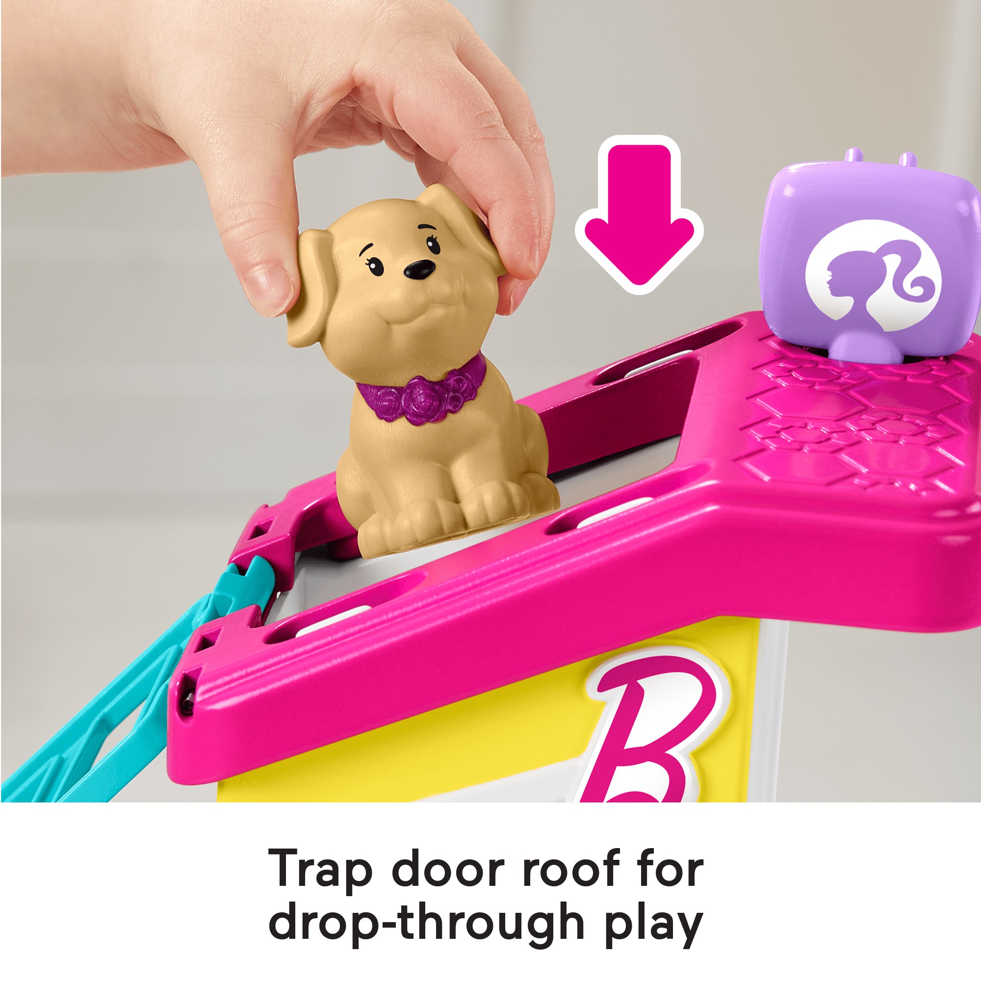 Little People Barbie Playset With Music And Sounds, Play And Care Pet Spa, Toddler Toy, 4 Pieces