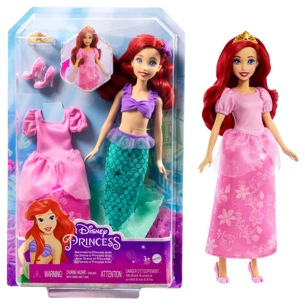 Disney Princess Toys, Ariel 2-in-1 Mermaid To Princess Doll