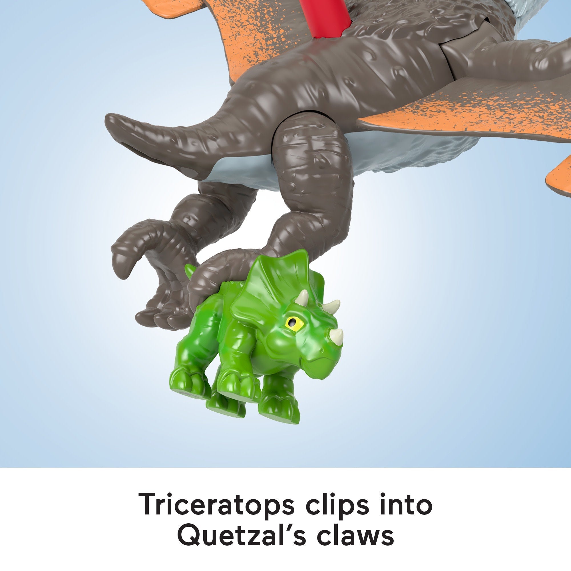 Imaginext Jurassic World Dominion Quetzal Dinosaur Toy With Soaring Action, 3 Piece Preschool Toys