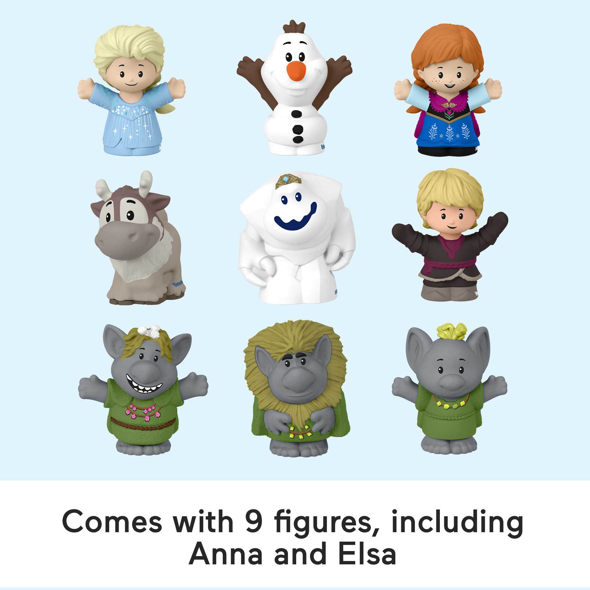 Disney Frozen Carry Along Castle Case Playset With 9 Fisher-Price Little People Figures