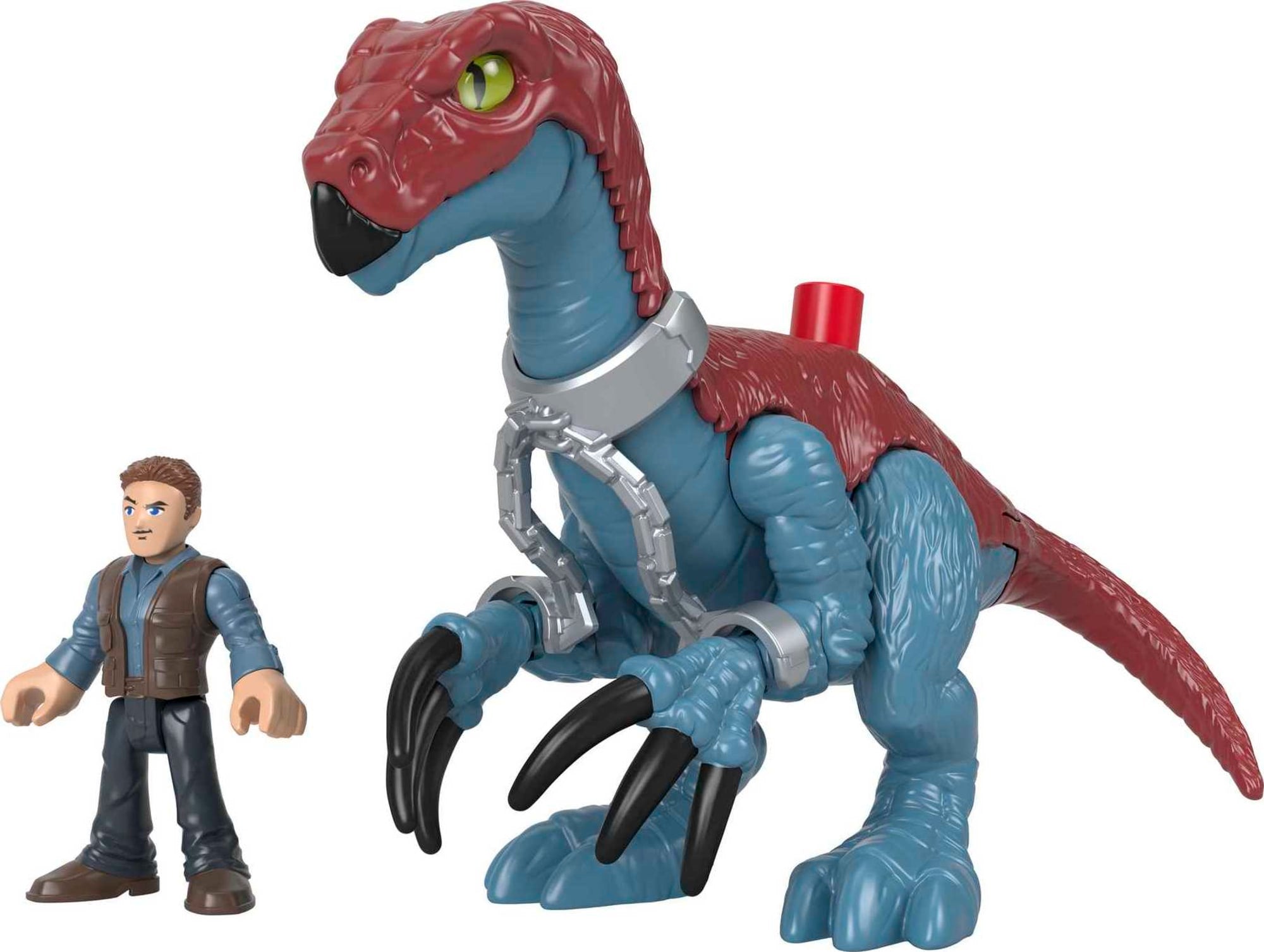 Imaginext Jurassic World Dominion therizinosaurus Dinosaur & Owen Grady Poseable Figure Set