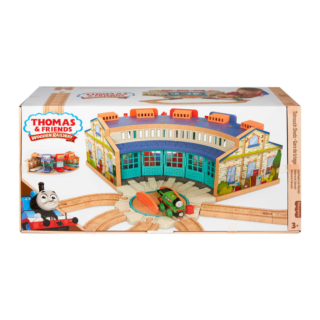 Fisher-Price Thomas & Friends Wooden Railway Tidmouth Sheds Starter Train Set