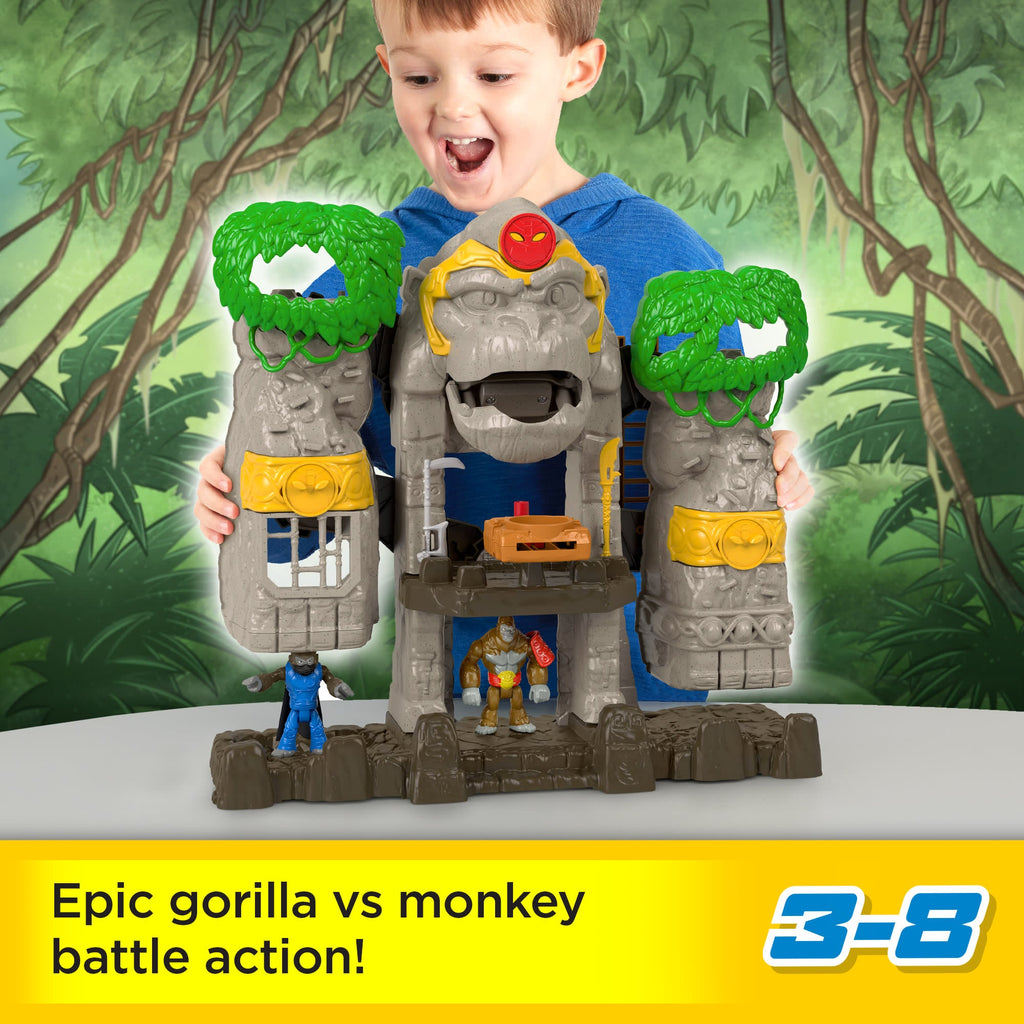 Imaginext Gorilla Fortress Playset With Toy Figures And Accessories, Preschool Toys