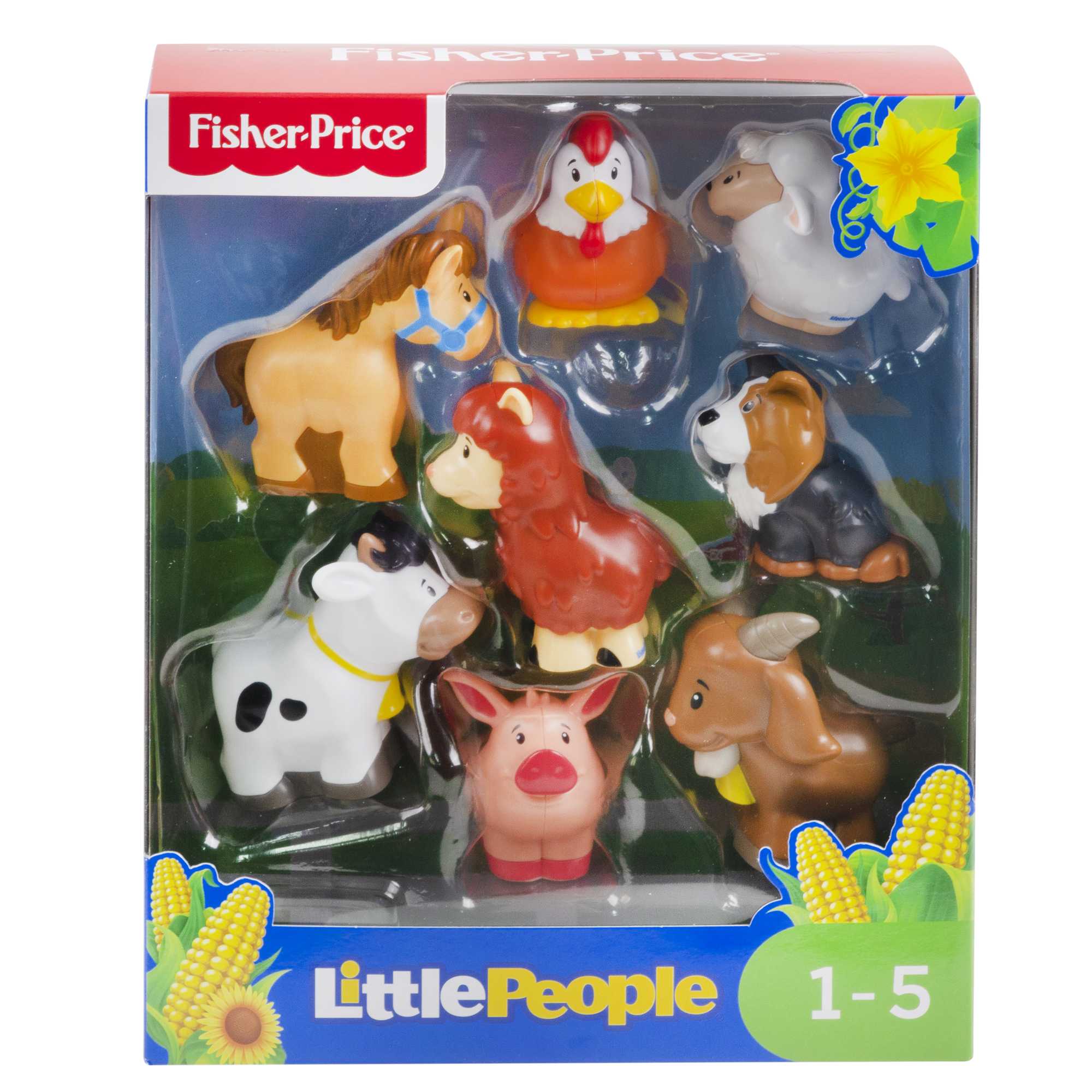 Fisher-Price Little People Farm Animal Friends 8-Piece Figure Set For Toddlers