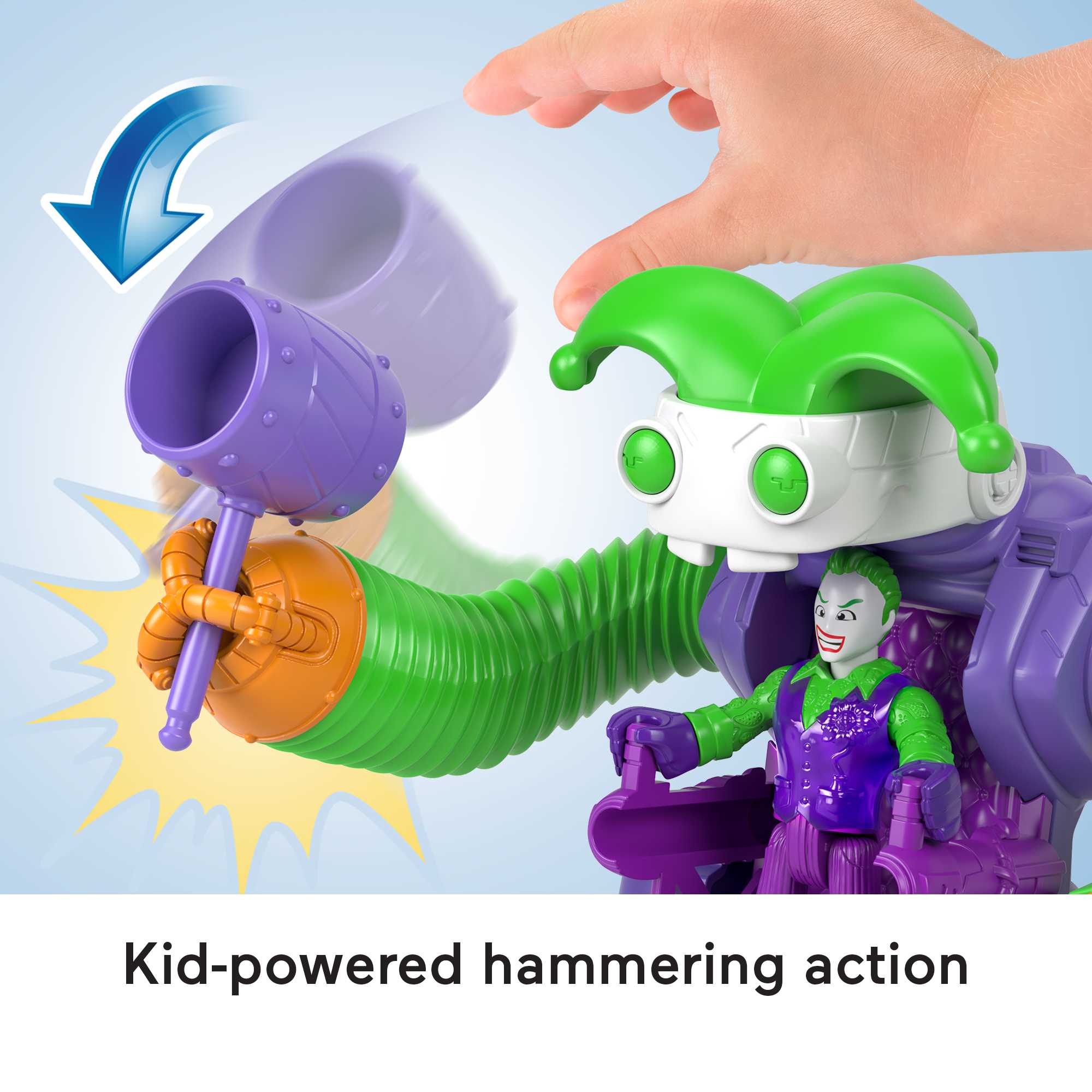 Imaginext DC Super Friends the Joker Battling Robot, 3-Piece Figure Set With Lights For Preschool Kids