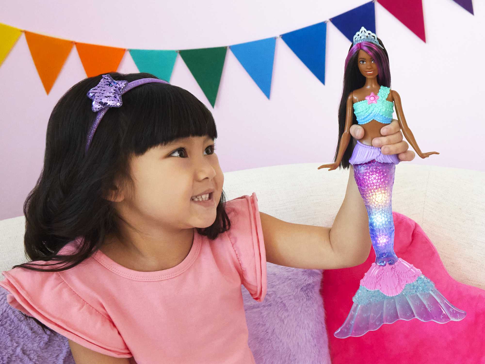Barbie Poupée Barbie Dreamtopia Sirène Lumières Scintillantes