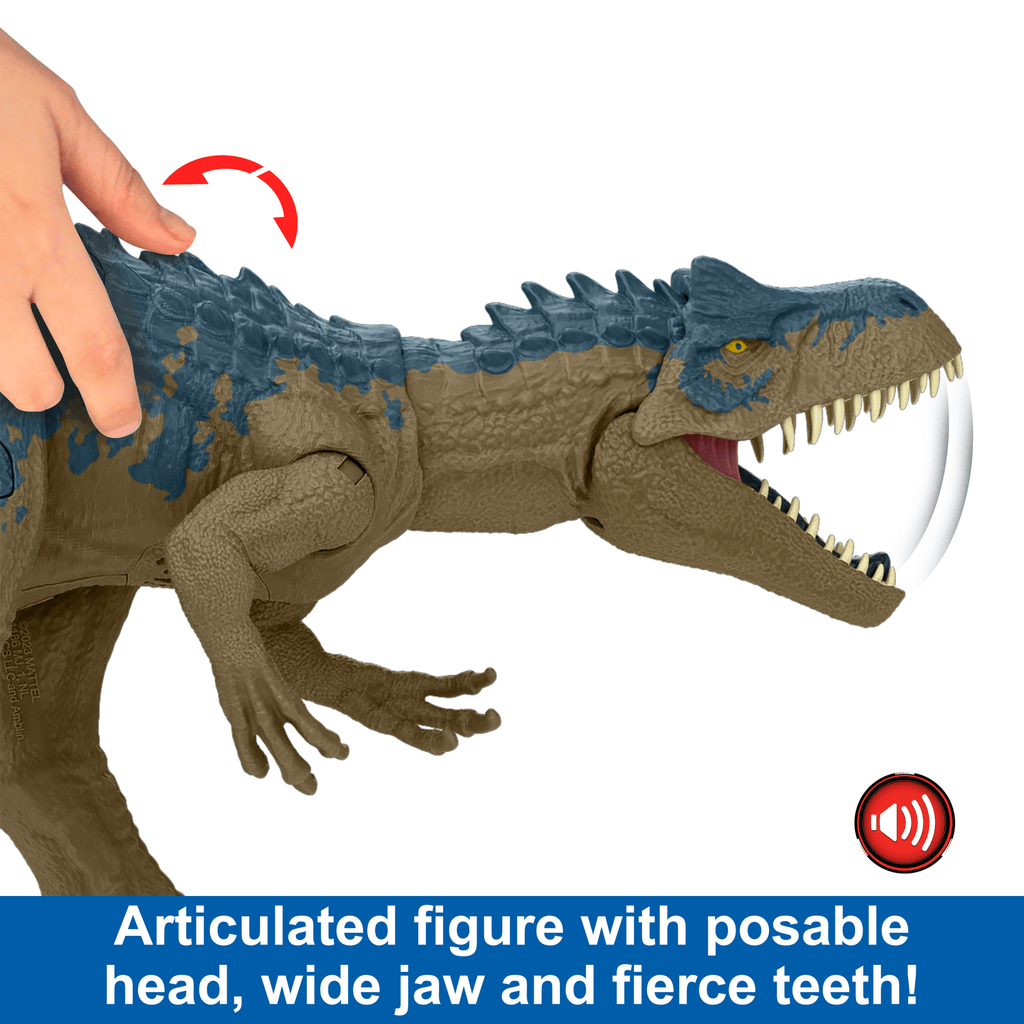 Jurassic World Ruthless Rampagin Allosaurus Dinosaur Toy With Attack Move & Roar Sound