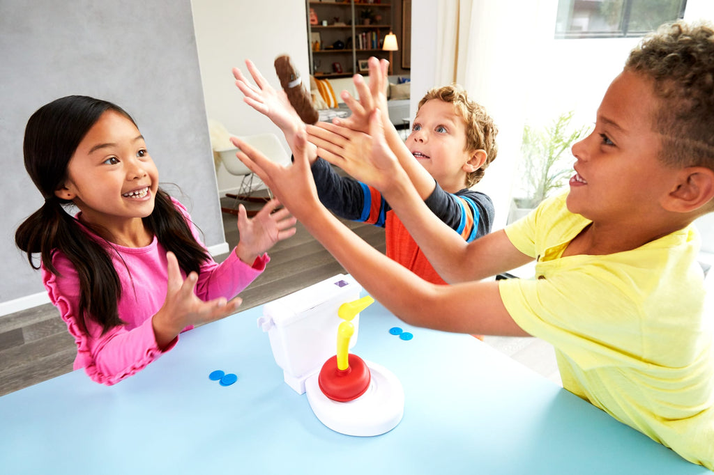 Flushin' Frenzy Kids Game, Toilet Launches Poop For Silly Fun On Game Night And At Parties