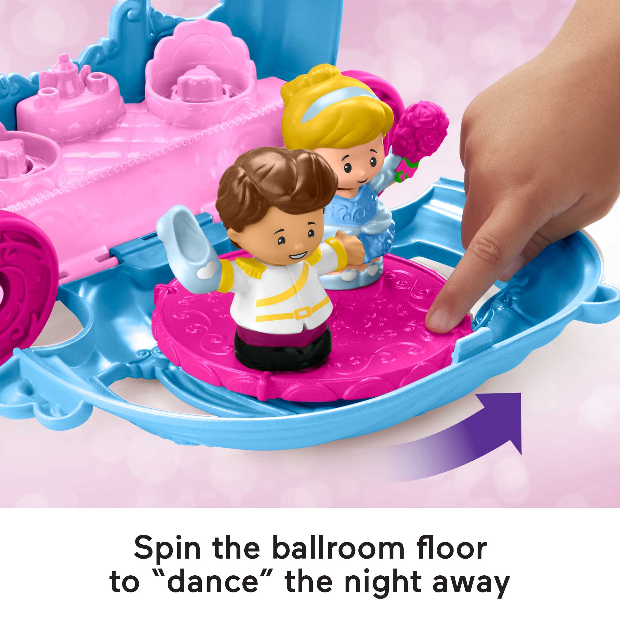 Disney Princess Cinderella's Dancing Carriage Playset By Little People