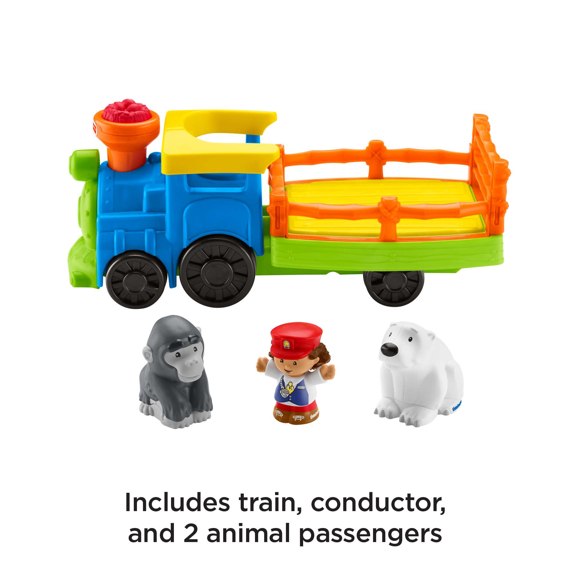 Fisher-Price Little People Choo-Choo Zoo Train Musical Toddler Toy Vehicle With 3 Figures