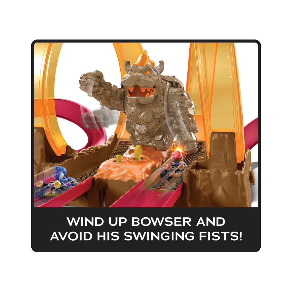 Hot Wheels Mario Kart Bowser's Castle Chaos Track Set