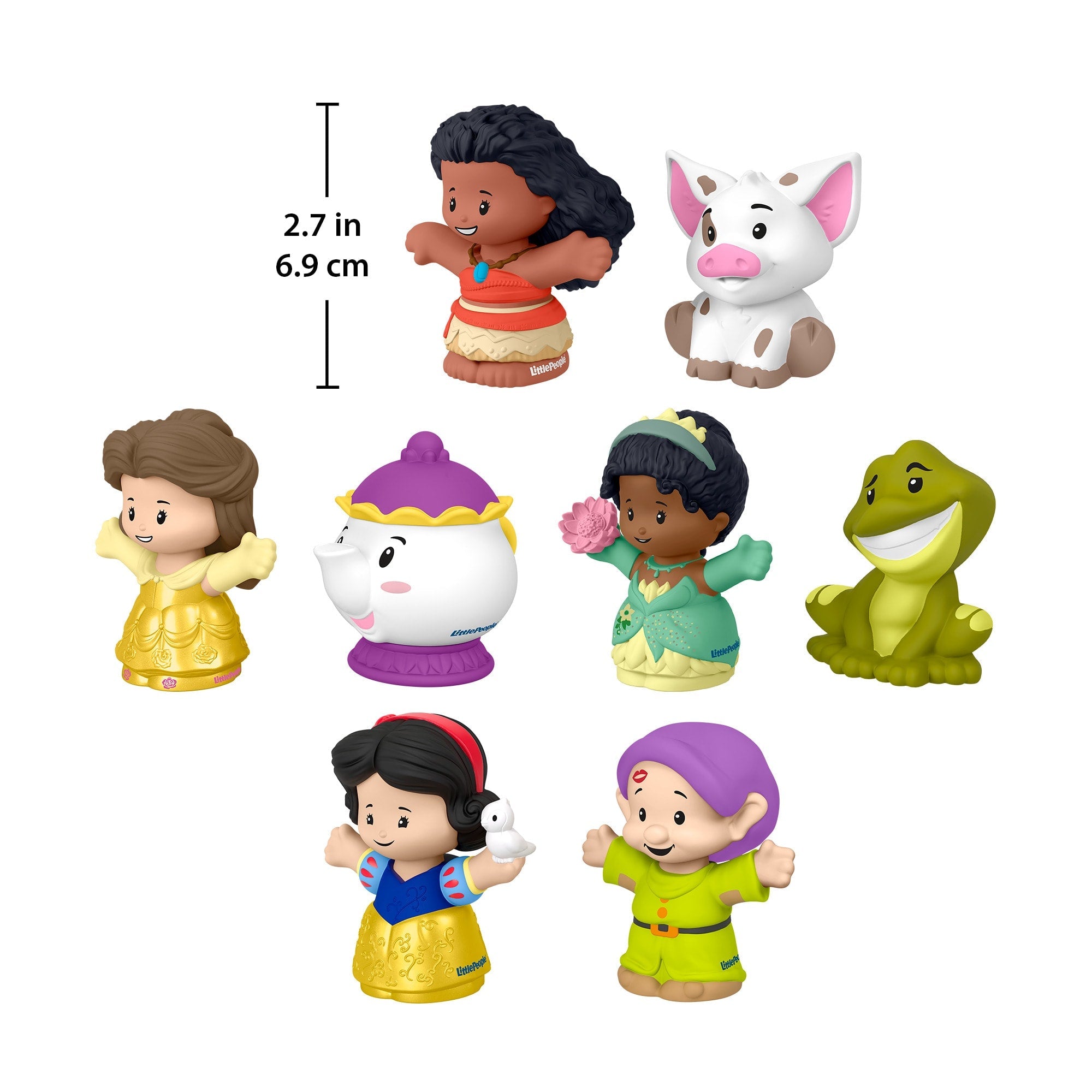 Fisher-Price Little People Disney Princess Story Duos Figure Pack, Toddler Toys, 8 Pieces