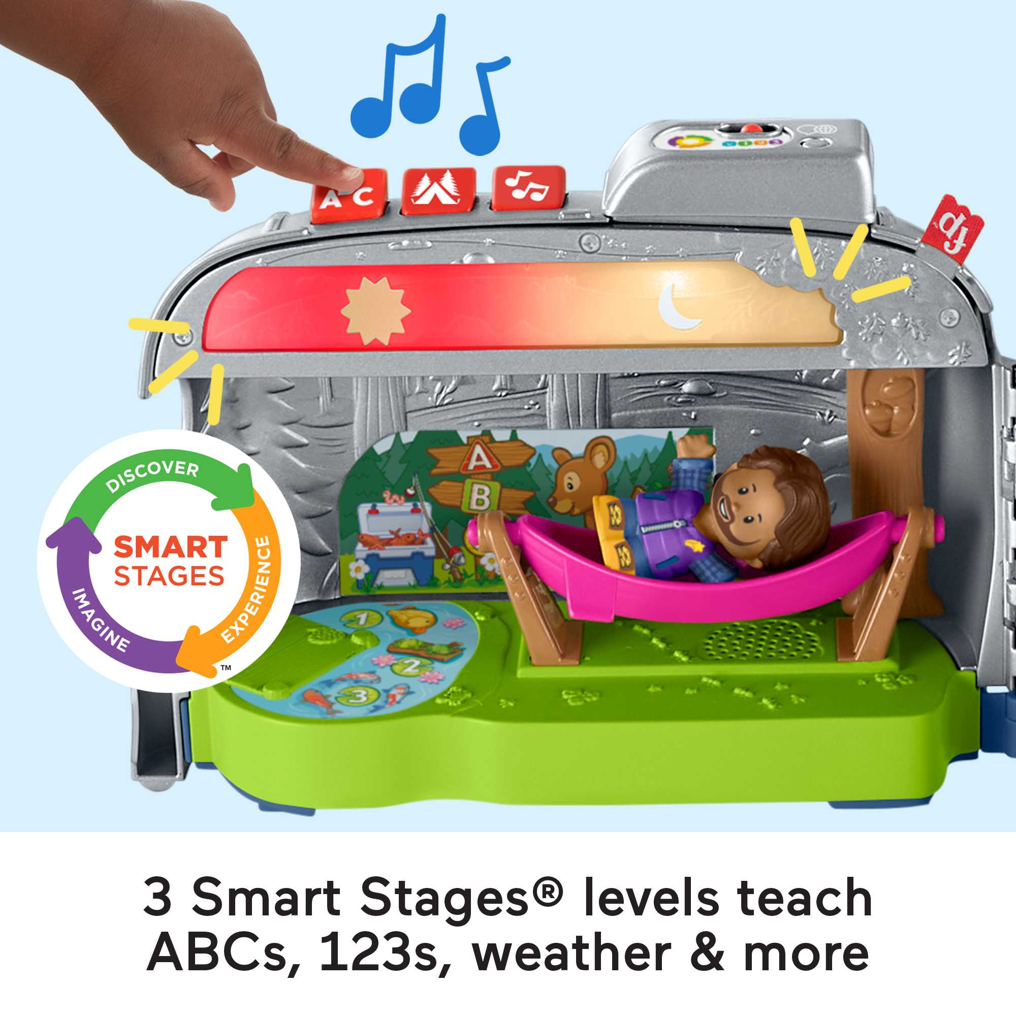 Little People Light-Up Learning Camper Playset - English & French Version