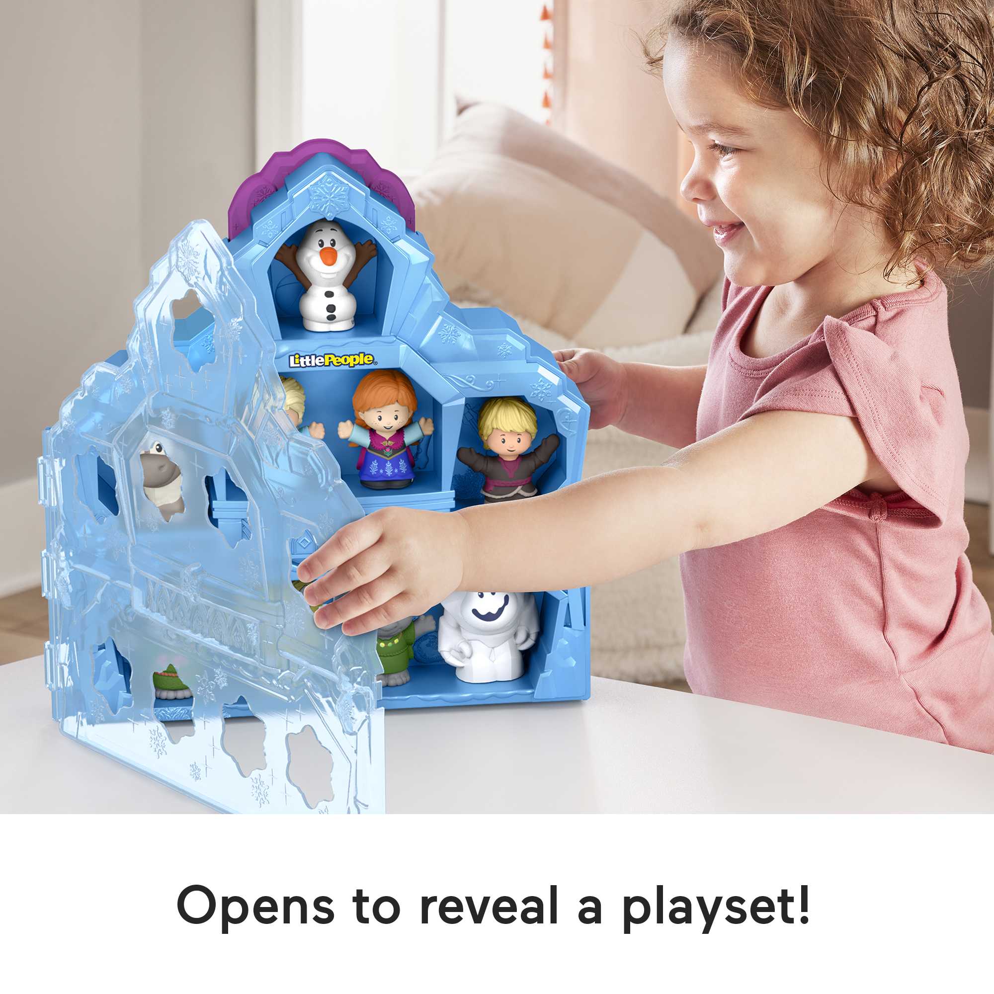 Disney Frozen Carry Along Castle Case Playset With 9 Fisher-Price Little People Figures