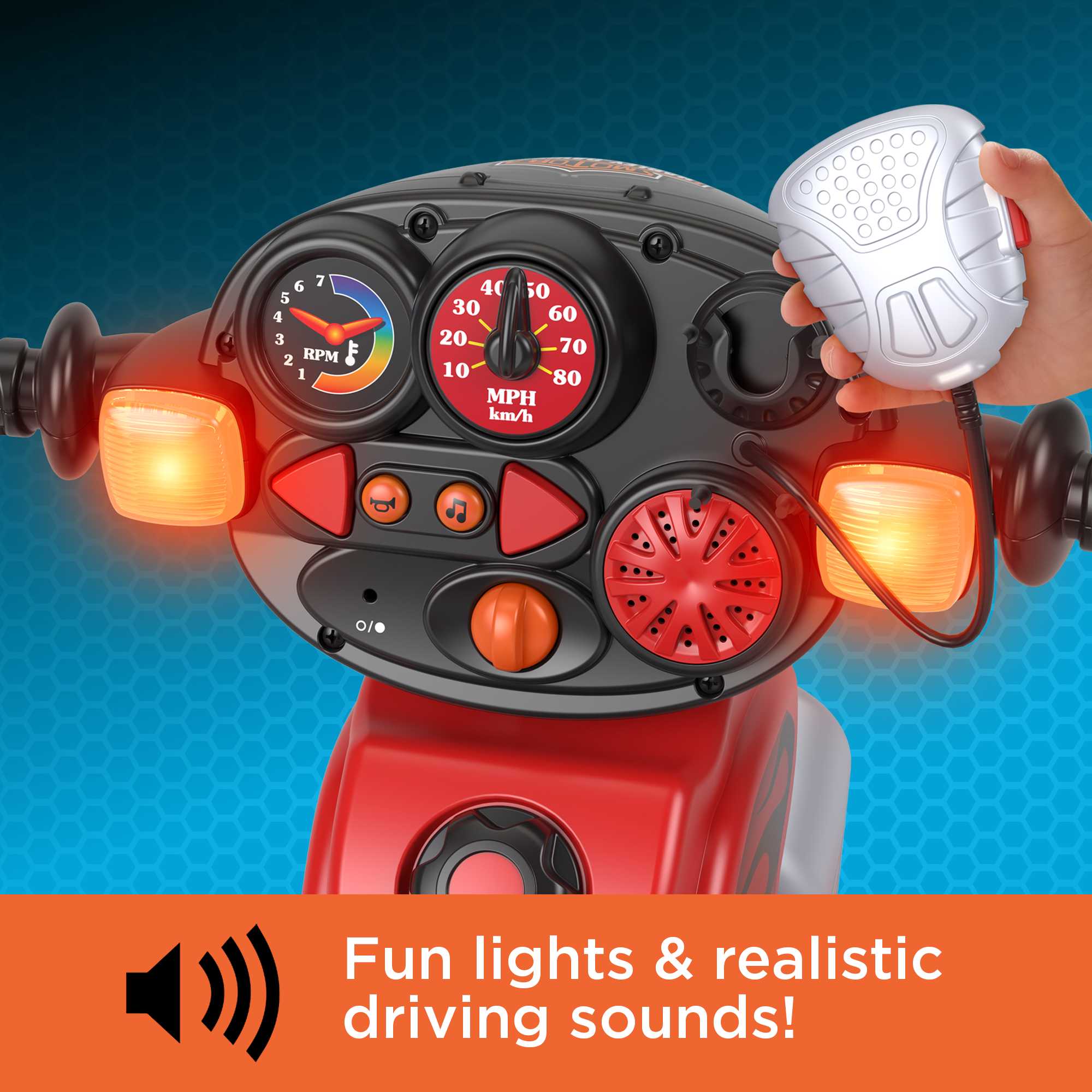 Fisher-Price Harley Davidson Tricycle For Toddlers, Lights & Sounds, Adjustable Seat