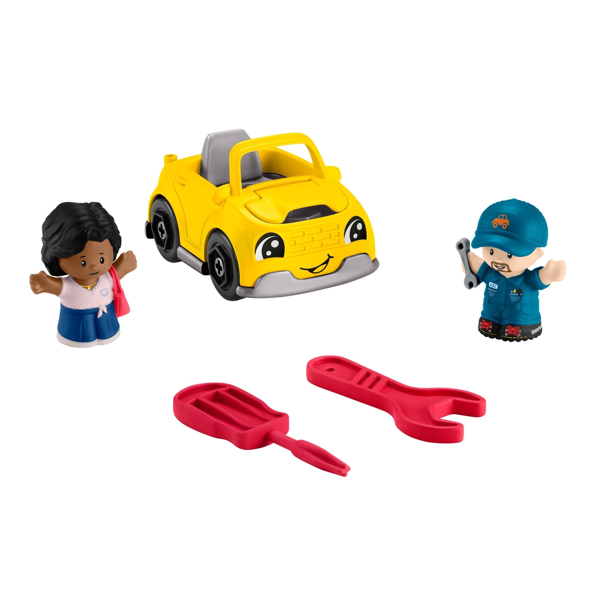 Fisher-Price Little People Light-Up Learning Garage Toddler Playset, 5 Play Pieces, Multi-Language Version