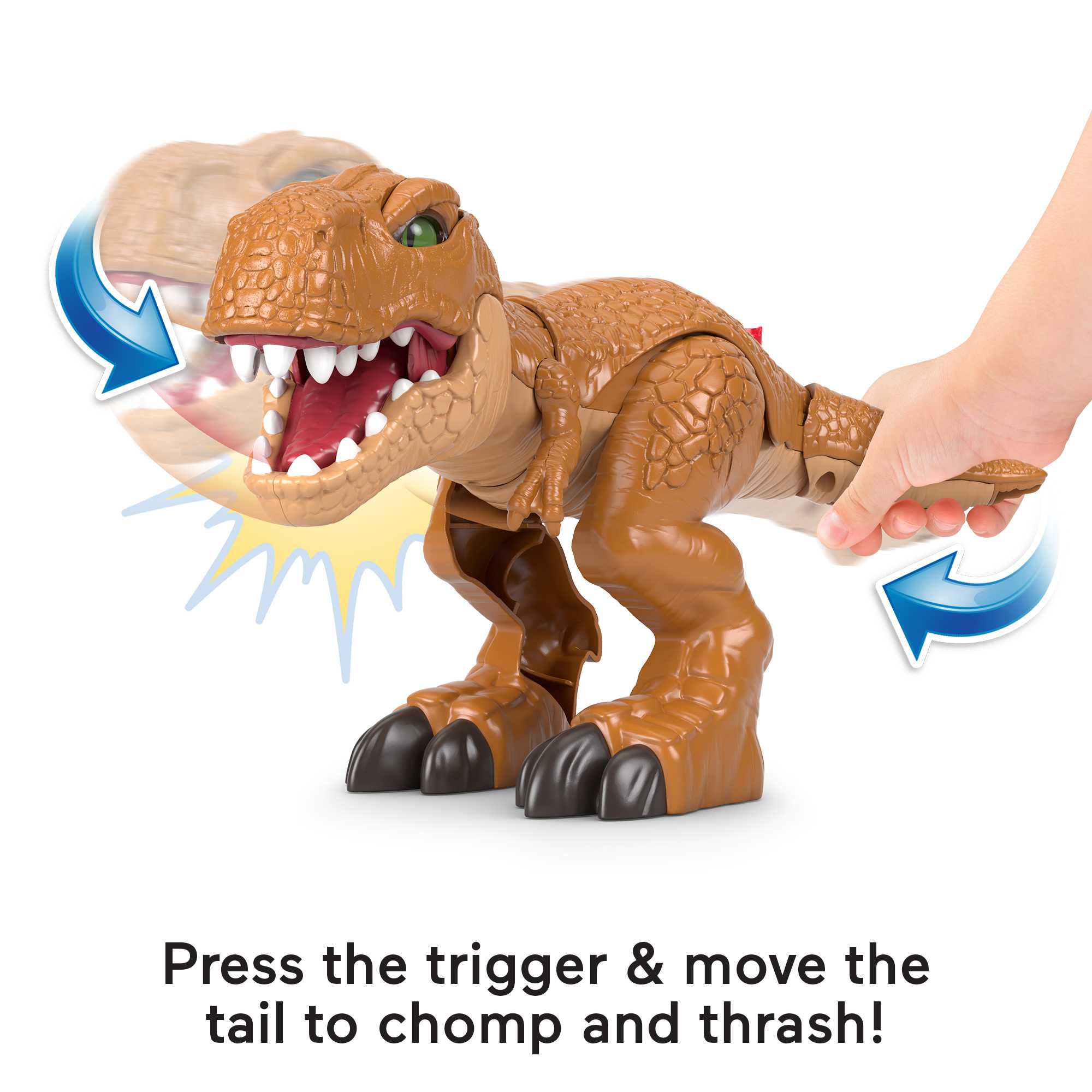 Imaginext Jurassic World thrashin’ Action T. Rex Dinosaur Toy For Preschool Kids