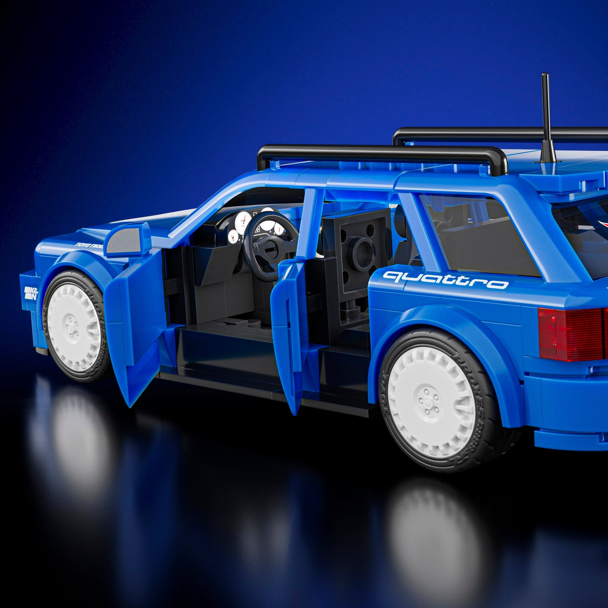 Mattel Brick Shop Hot Wheels Audi Avant RS2 Building Toy Kit (253 Pieces), For Collectors