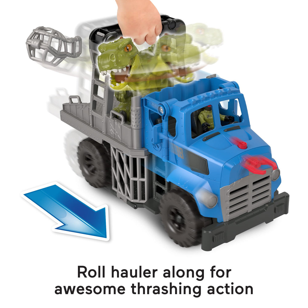Imaginext Jurassic World Dominion Break Out Dino Hauler Vehicle & T. Rex Dinosaur 5-Piece Playset