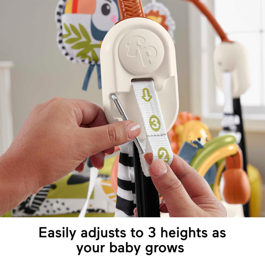 Fisher-Price Jumperoo Baby Activity Center With Lights Music And Sounds, Palm Paradise