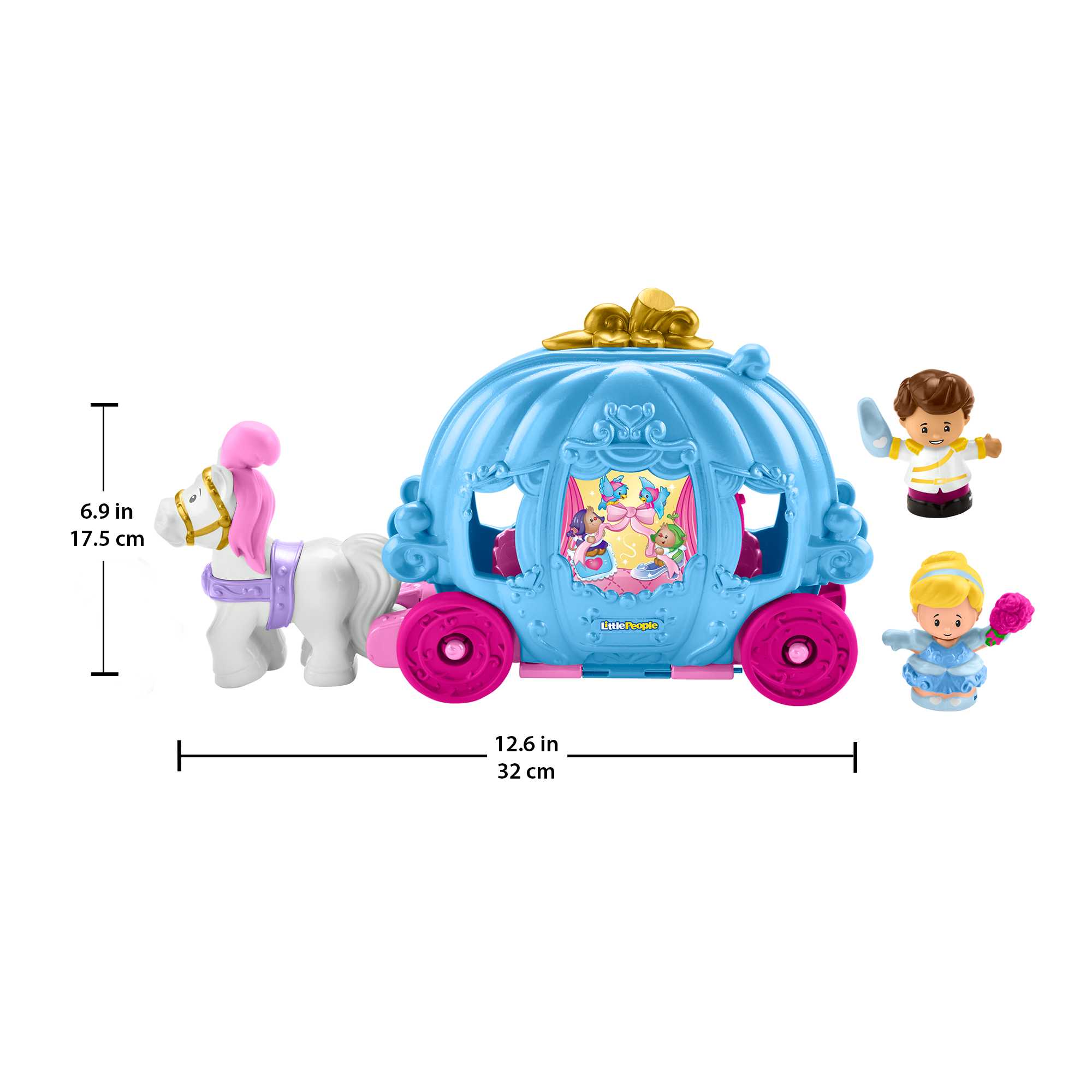 Fisher-Price Little People Disney Princess Cinderella's Dancing Carriage Playset With Horse & Figures