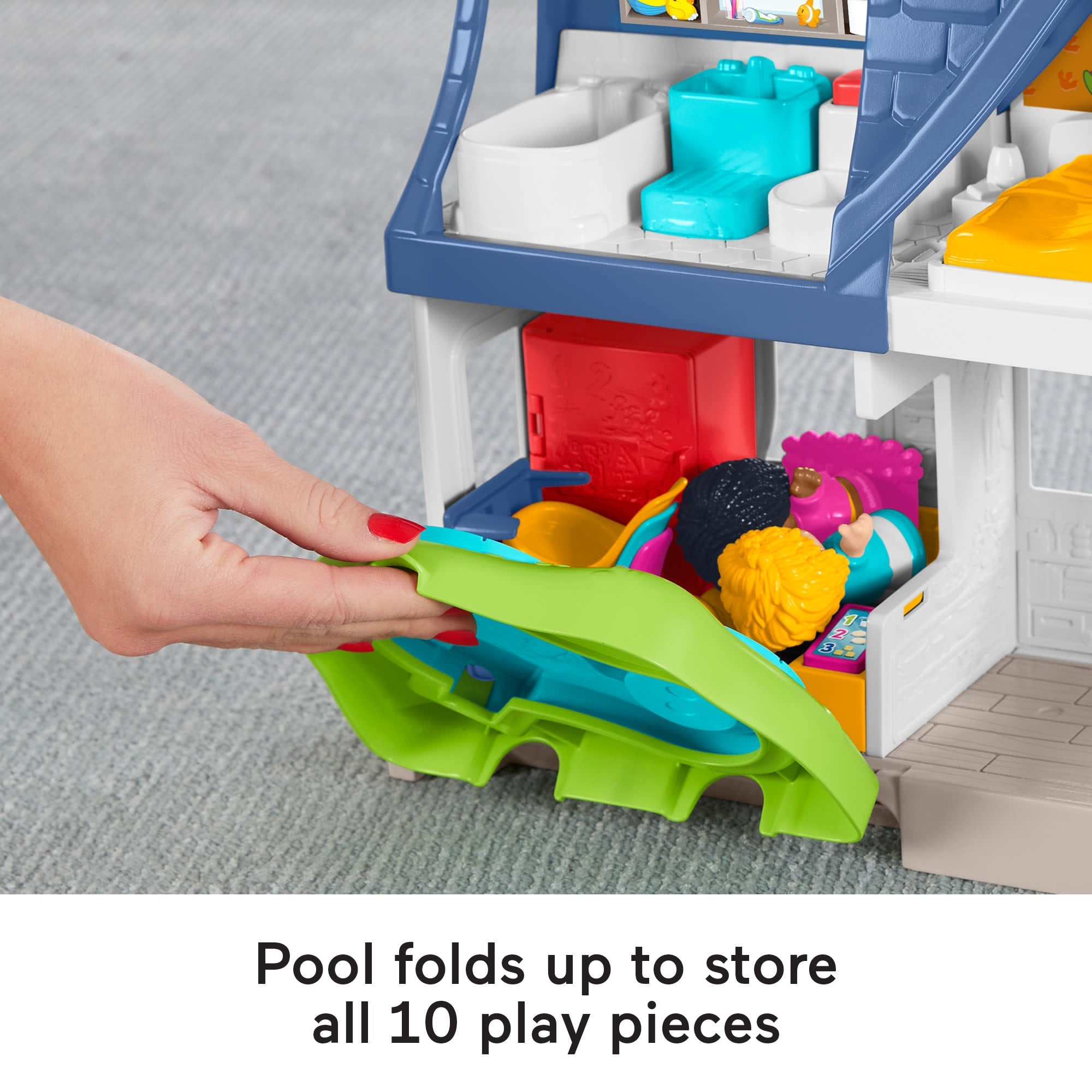 Fisher-Price Little People Friends Together Play House Toddler Learning Playset, 10 Pieces