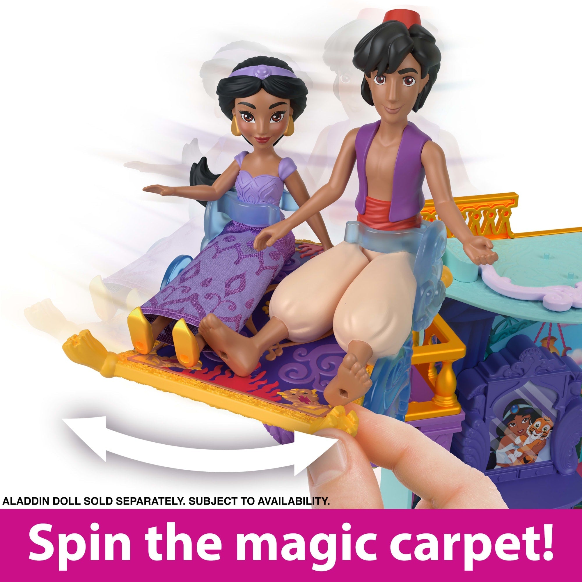 Disney Princess Jasmine Stacking Castle Doll House With Small Doll, Inspired By Disney Movie Aladdin