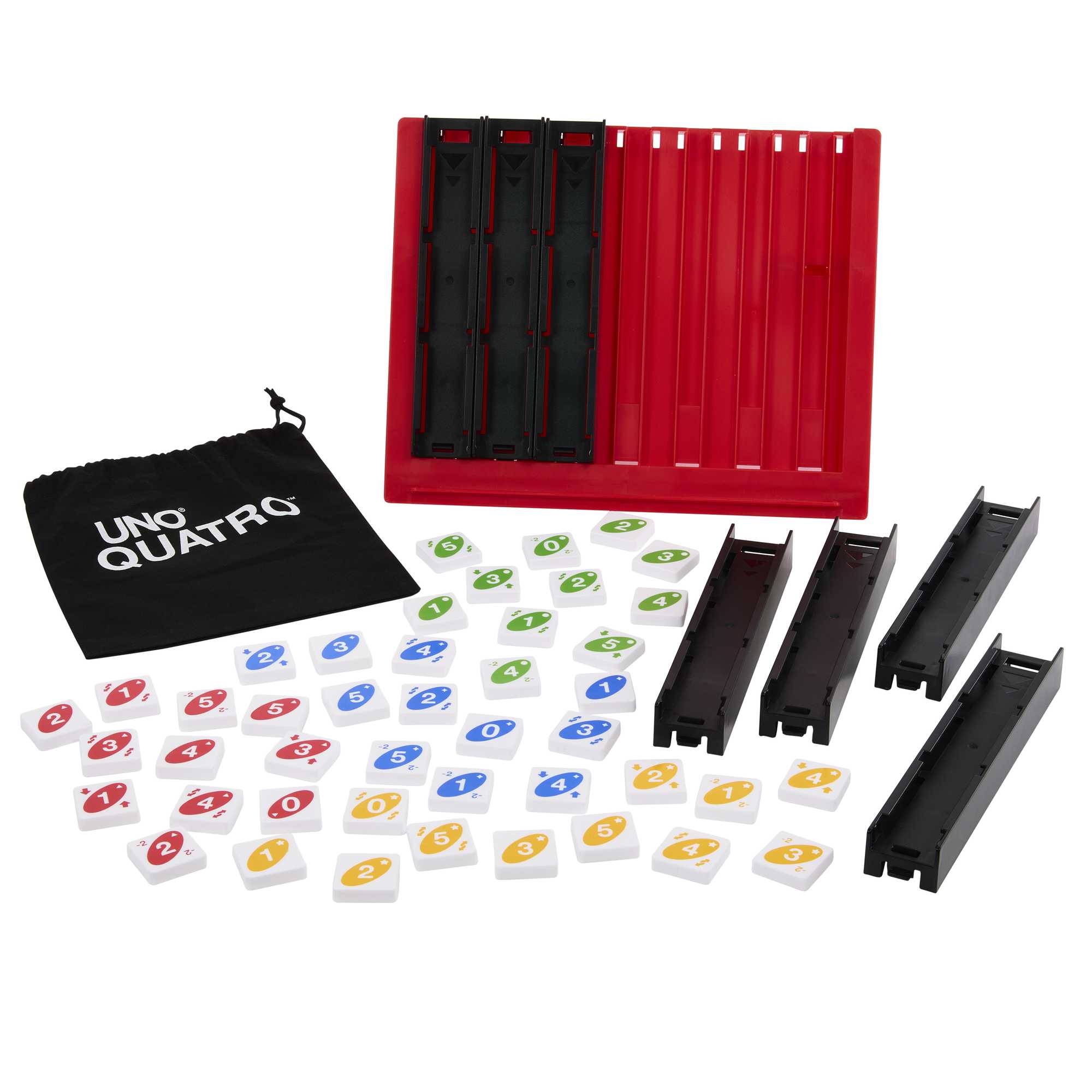UNO Quatro Game For Adult, Family & Game Night, 2 To 4 Players, Ages 7 Years & Up