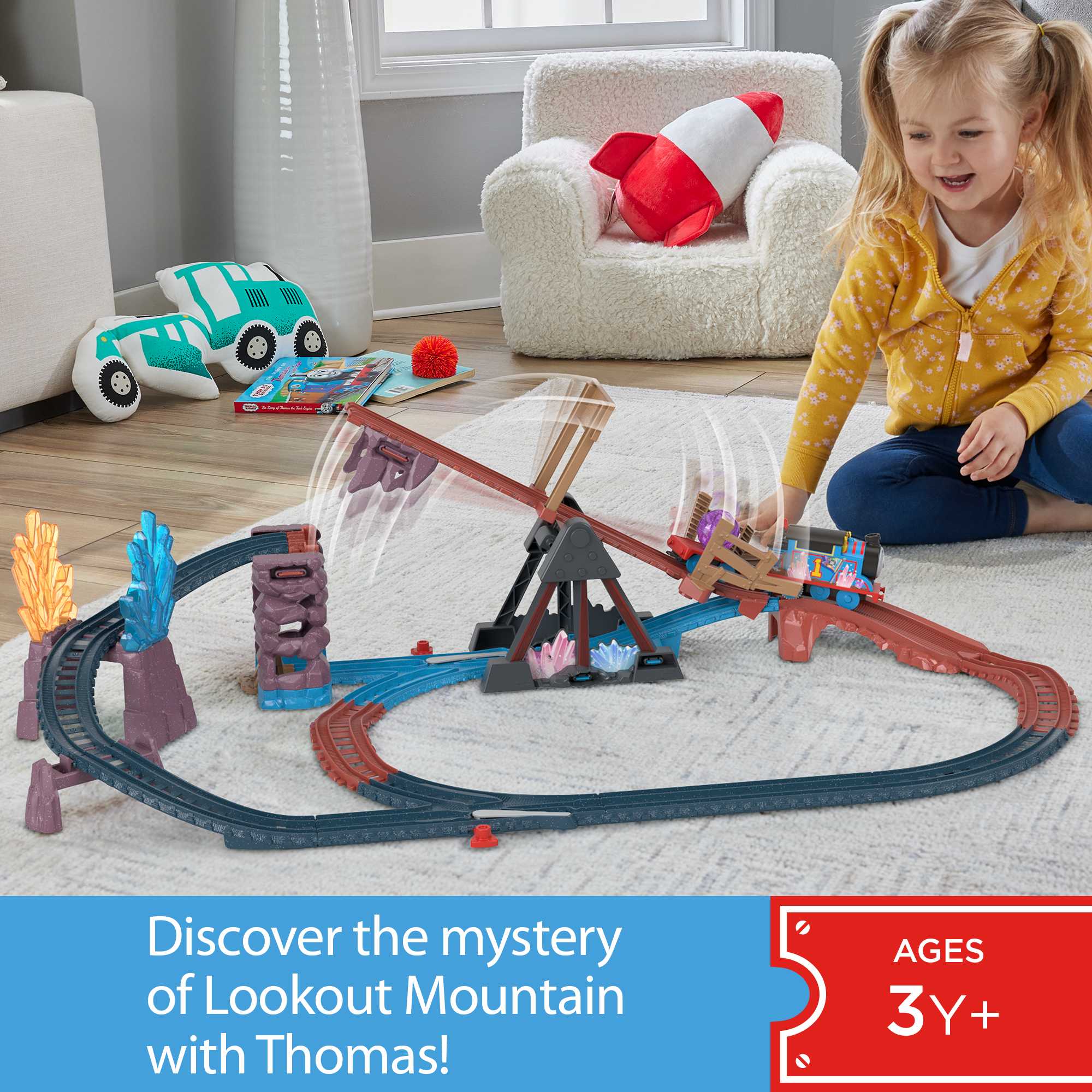 Thomas & Friends Crystal Caves Adventure Set With Motorized Thomas Train & 8 Ft Of Track