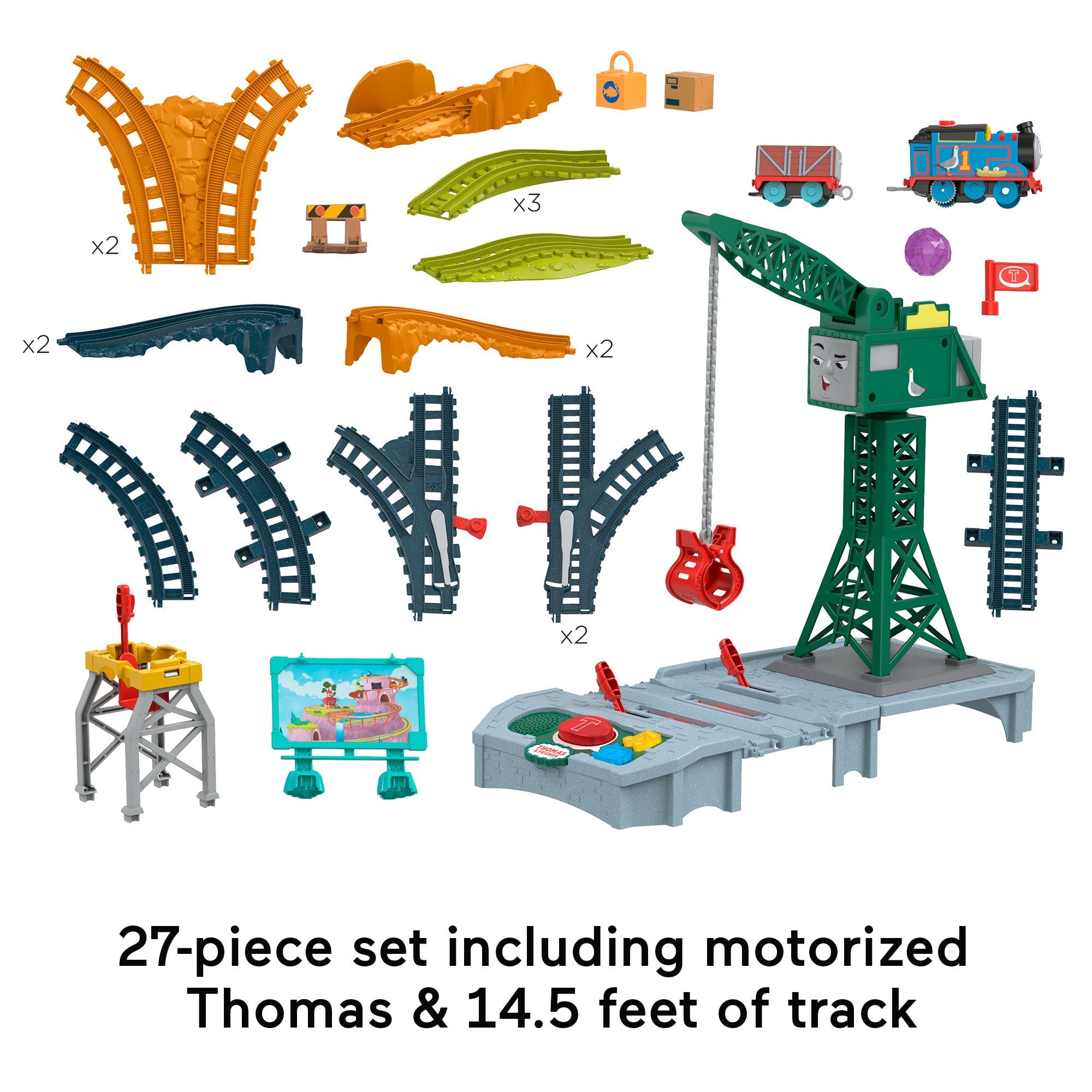 Thomas & Friends Talking Cranky Delivery Train Set With Songs Sounds & Phrases For Kids