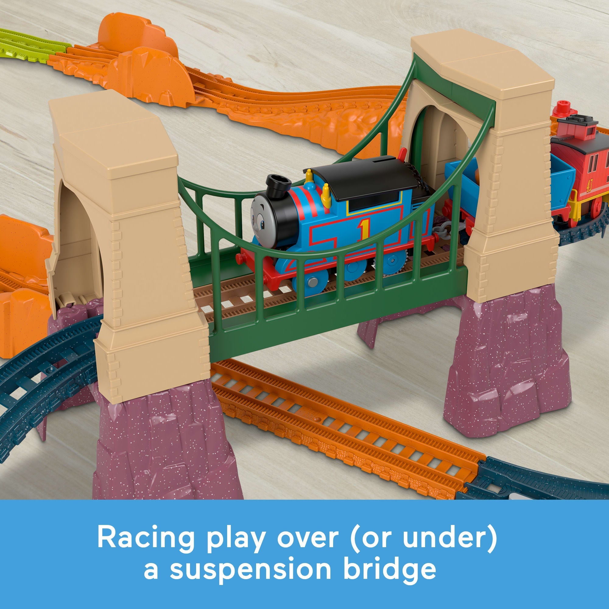 Thomas & Friends Adventures With Thomas & Brake Car Bruno Motorized Toy Train & Track Set For Kids