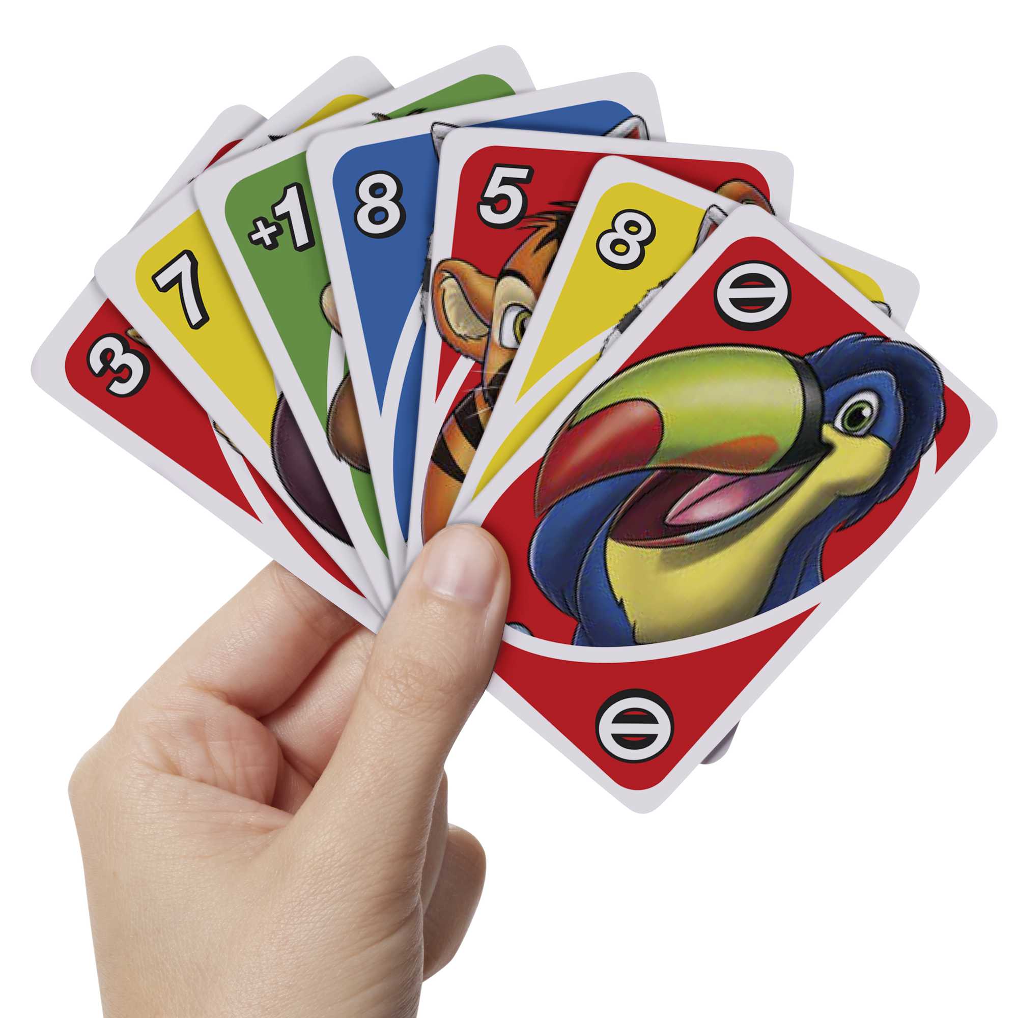UNO Junior Card Game For Kids With Simple Rules & Animal Matching For 2-4 Players