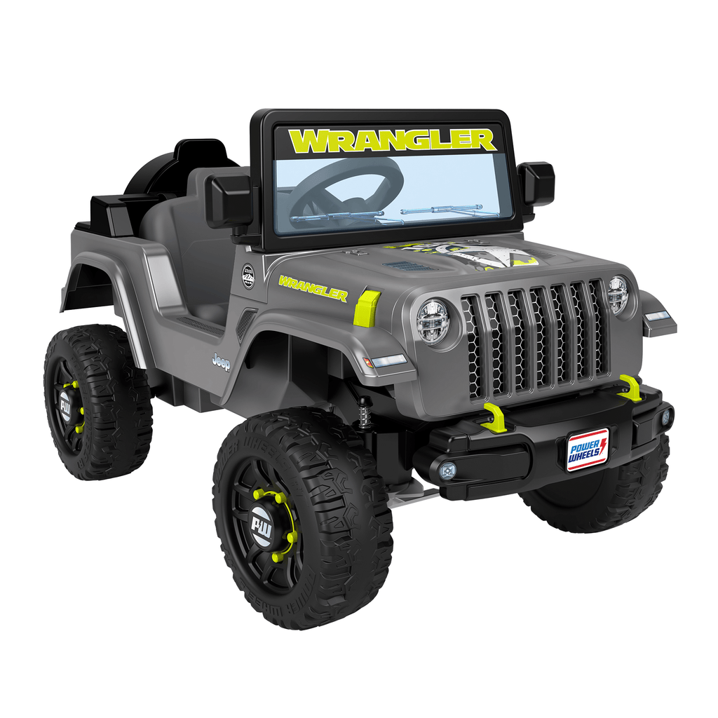 Power Wheels Jeep Wrangler Toddler Ride-On Toy With Driving Sounds, Dark Gray