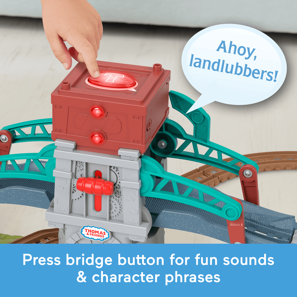 Thomas & Friends Talking Bulstrode & Which-Way Bridge Toy Train Set With Sounds & Percy Engine