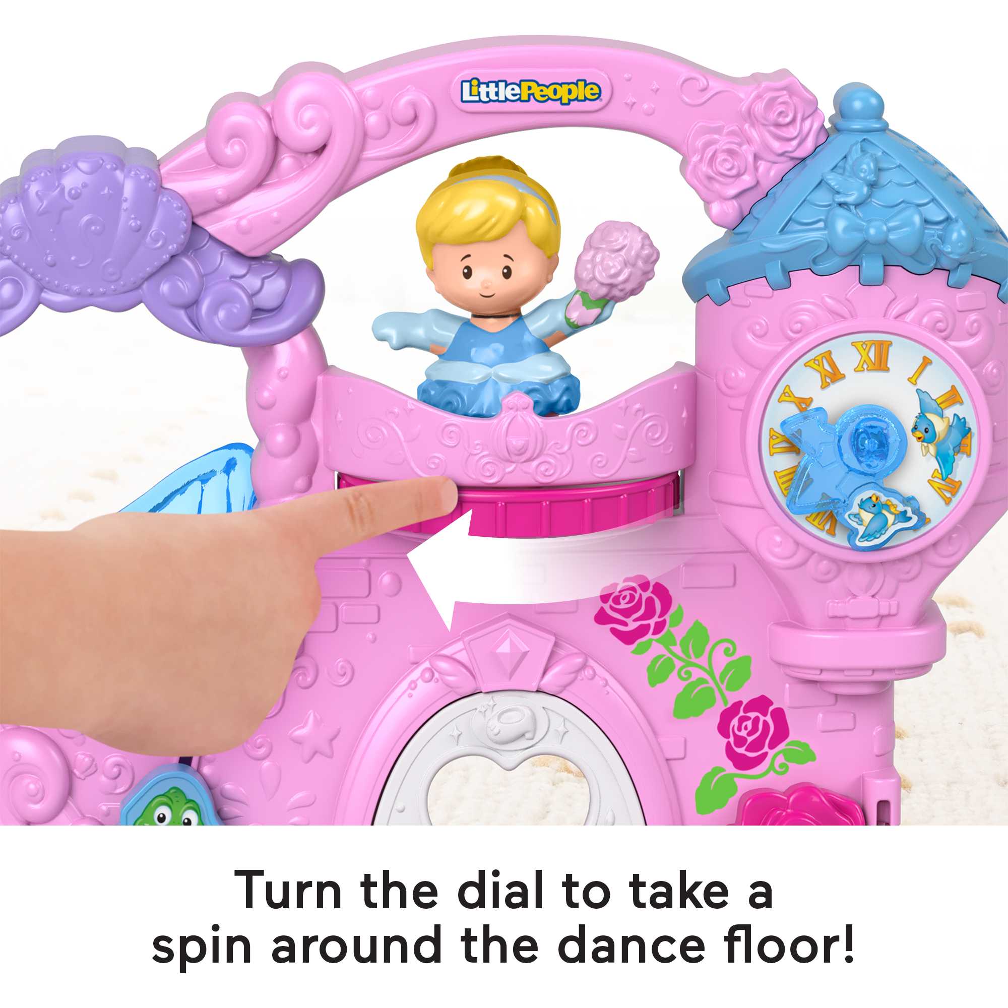 Disney Princess Play & Go Castle Little People Portable Playset & 2 Figures For Toddlers